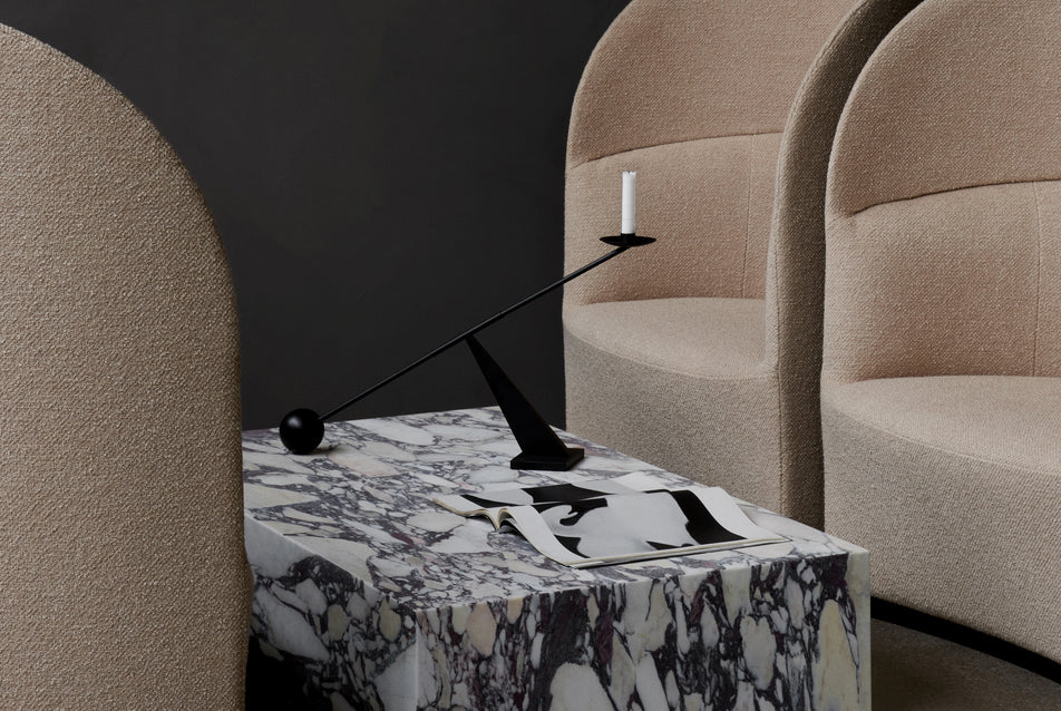 Sofa z wysokim oparciem TEAROOM brązowy