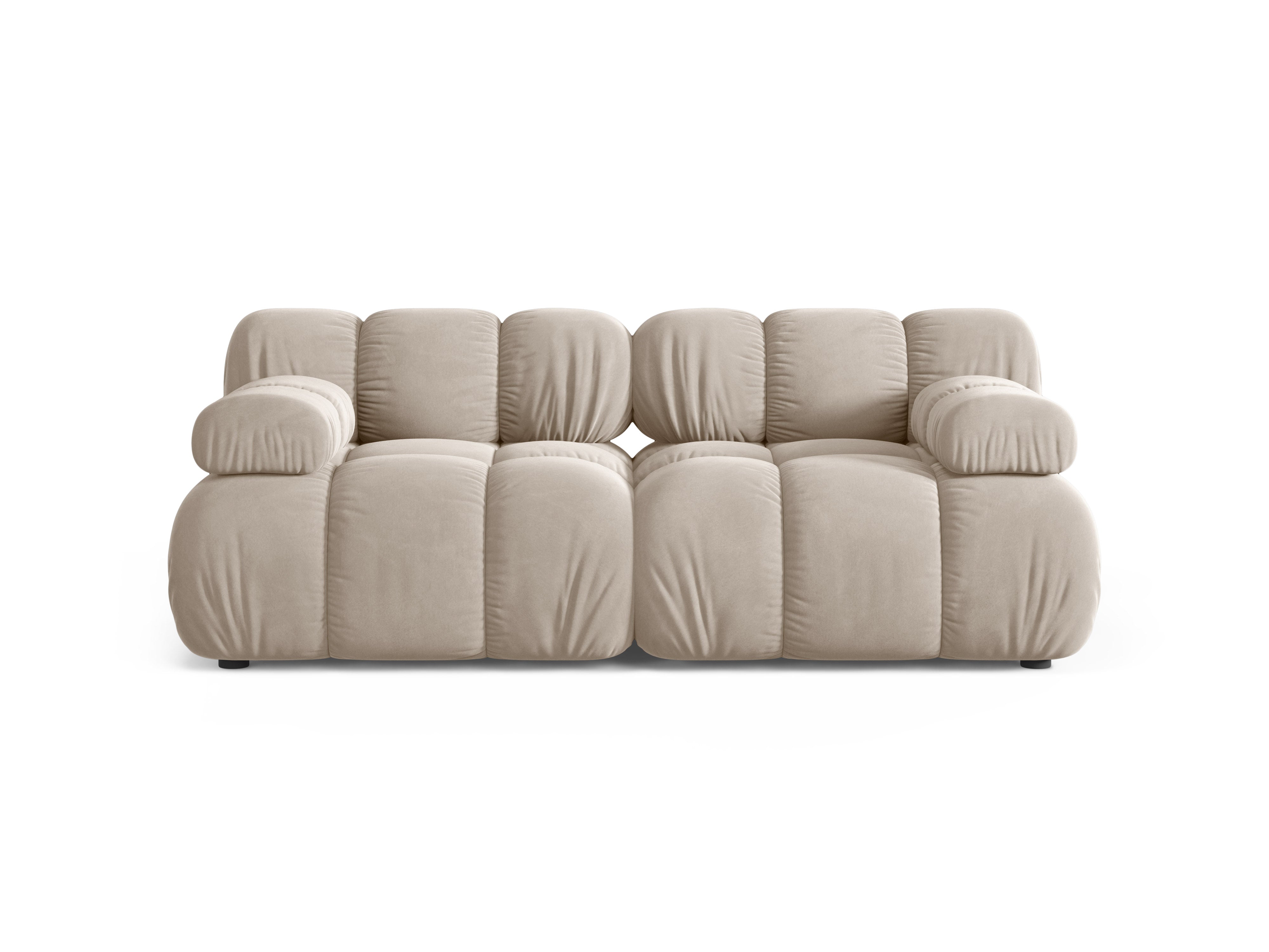 Modulares 2-Sitzer-Sofa aus Samt BELLIS in Beige