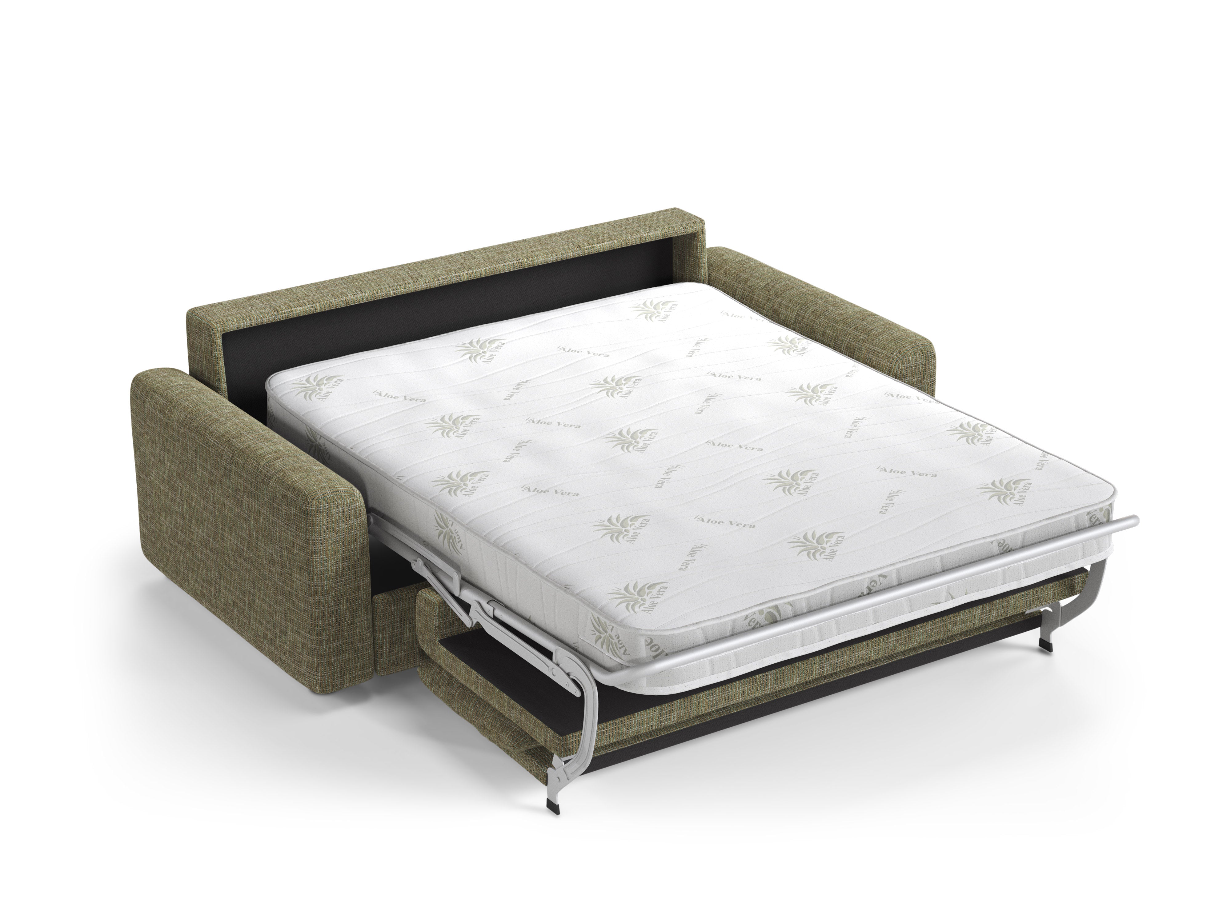 3-Seater Sofa with Sleeping Function DAVID Olive Melange