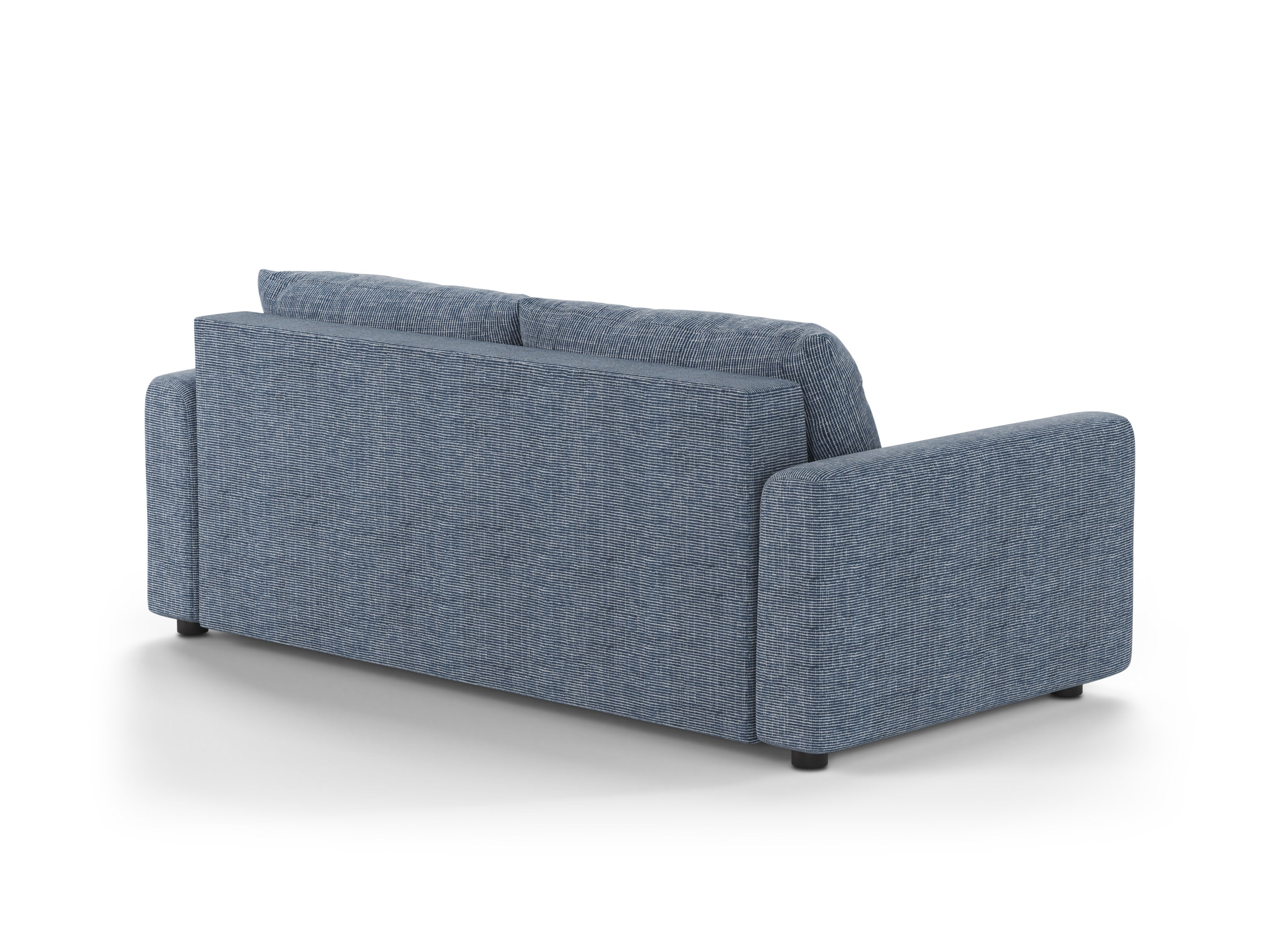 3-Seater Sofa with Sleeping Function DAVID Blue Melange