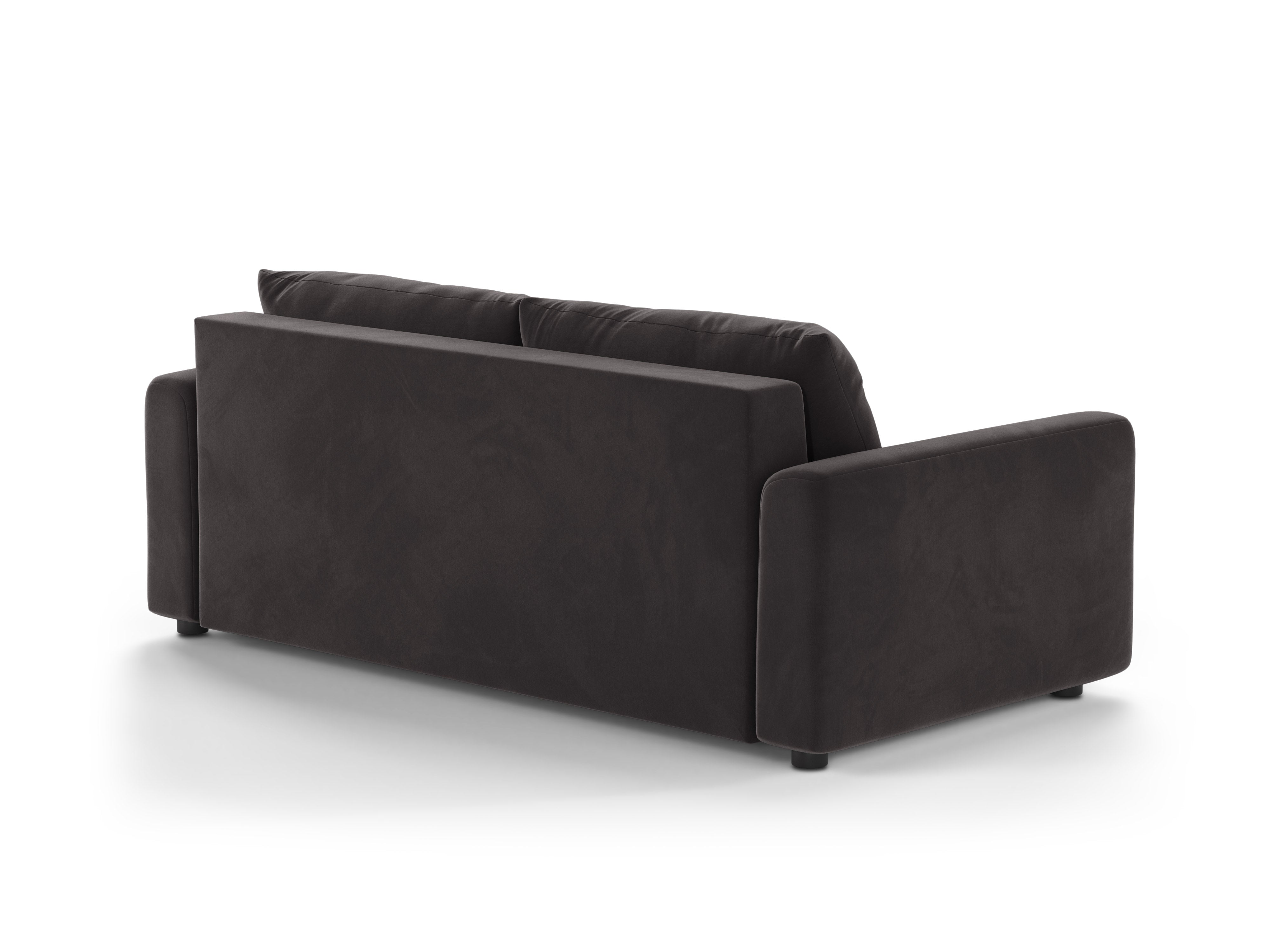Sofa aus Samt für 3 Personen mit Schlaf-Funktion DAVID dunkelgrau