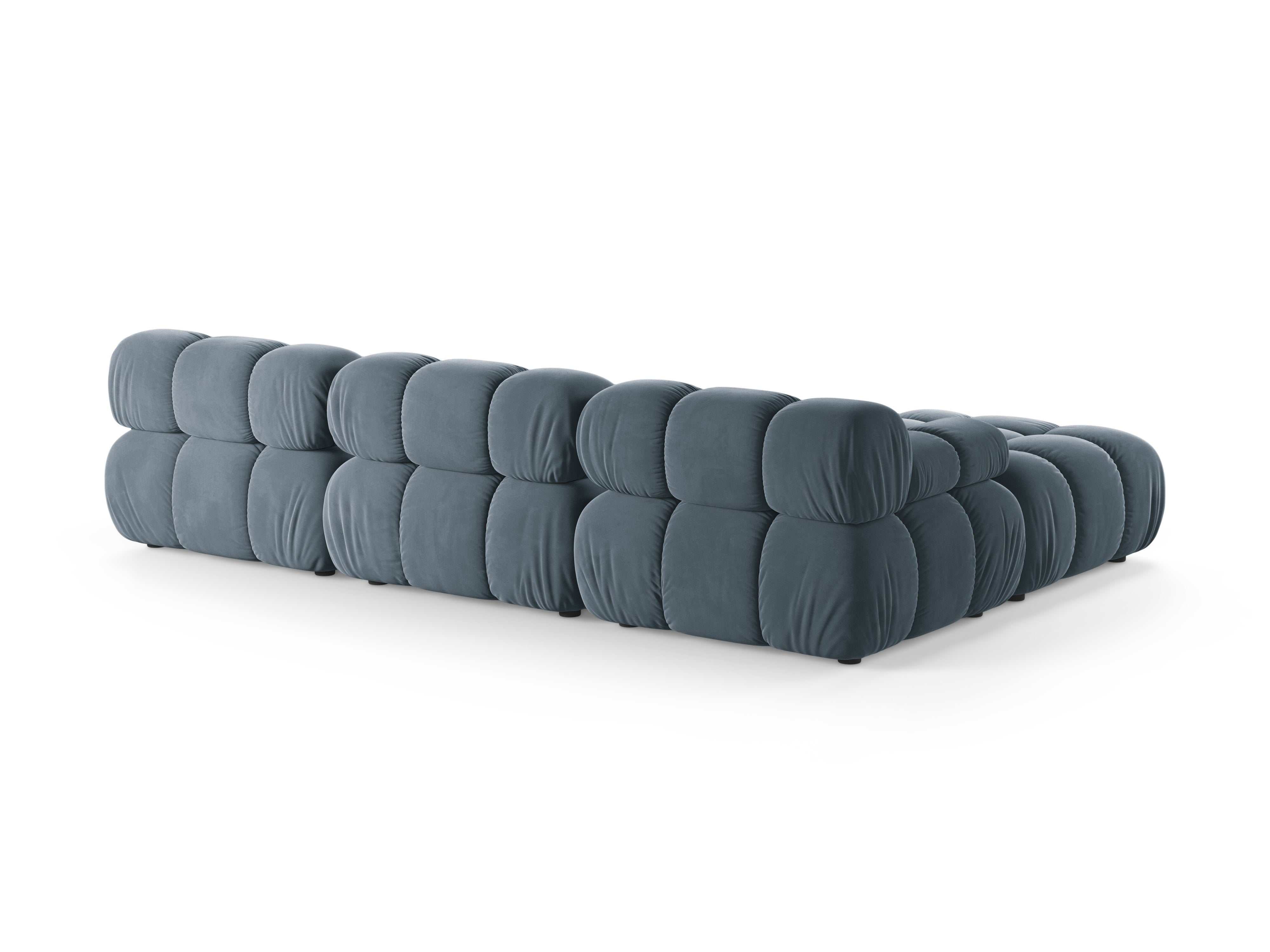 Universeller Samt-Ecksofa BELLIS in Blau