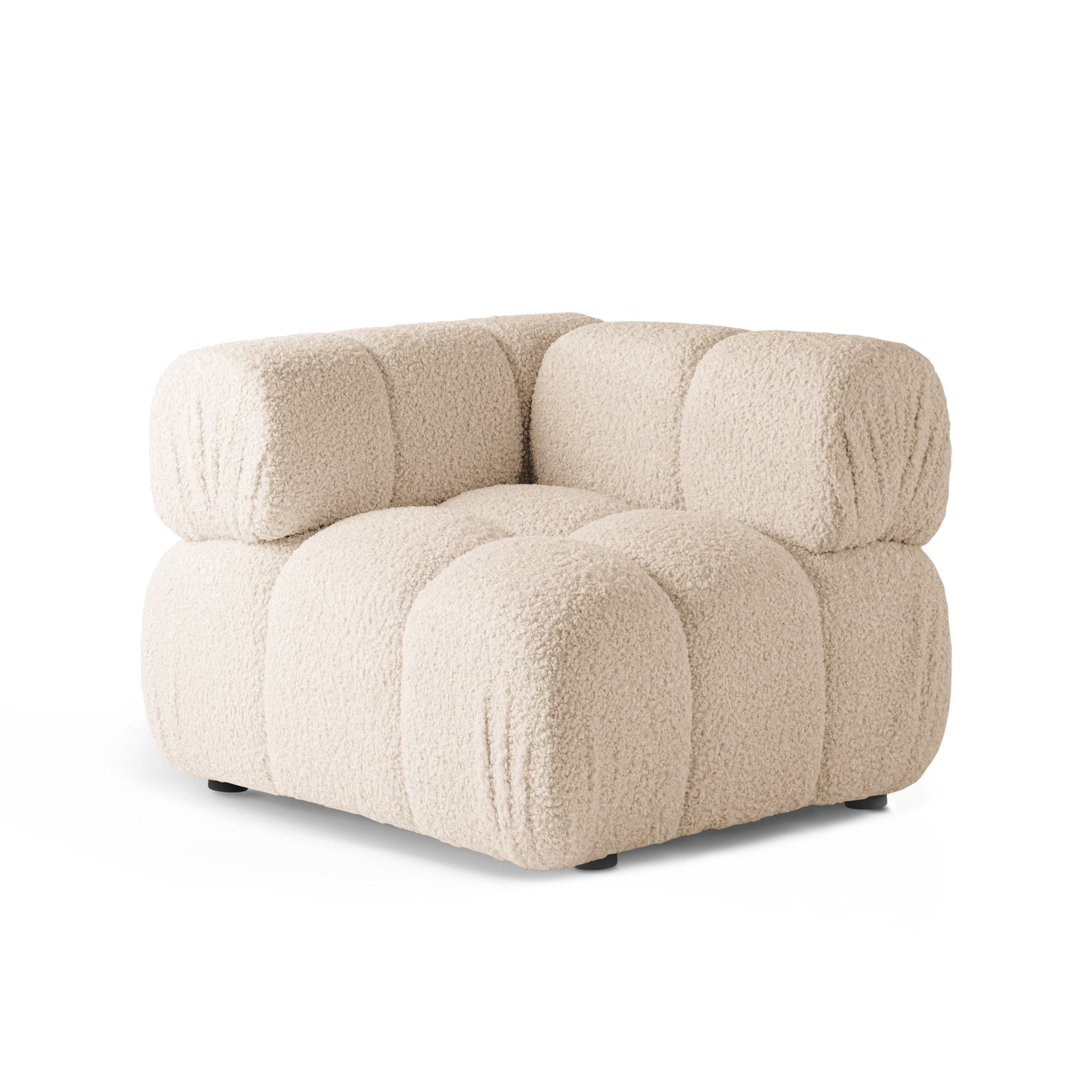 Modulares Sofa BELLIS - Eckmodul in beigem Boucle