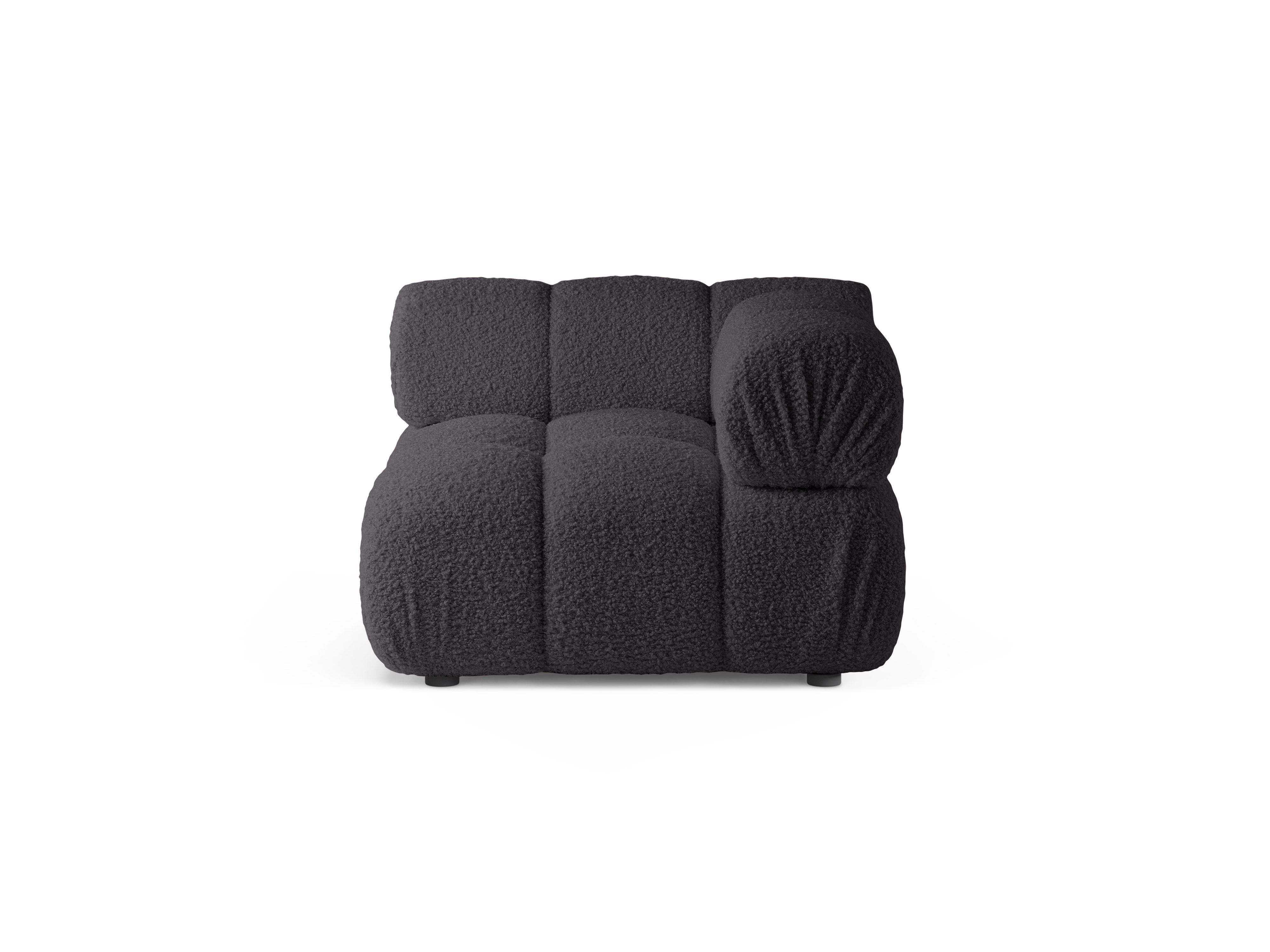 Modulares Sofa BELLIS - graues Boucle-Eckmodul