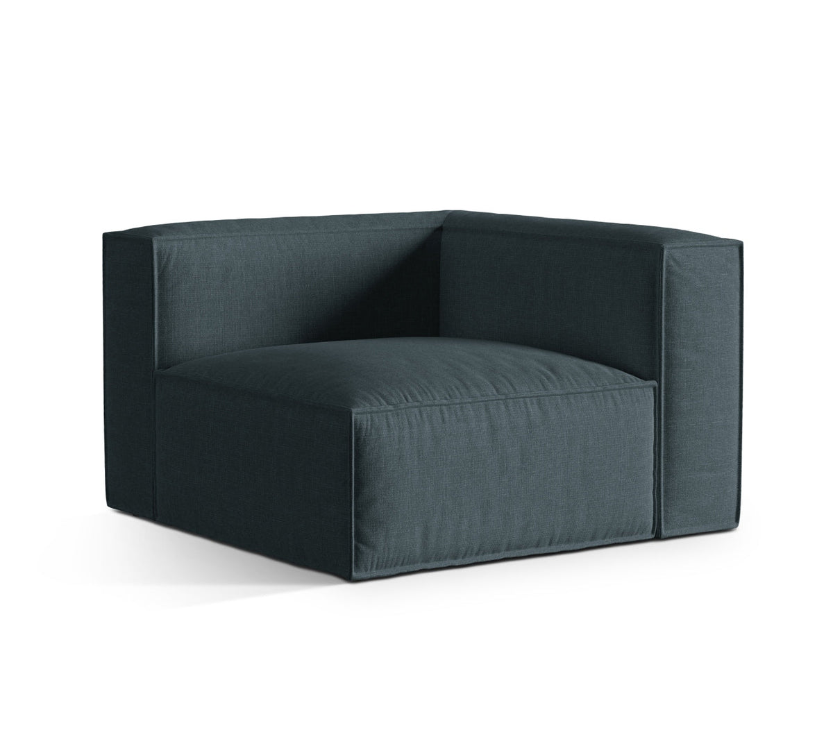 Moduł narożny NURIA ciemny petrol – ujęcie boczne