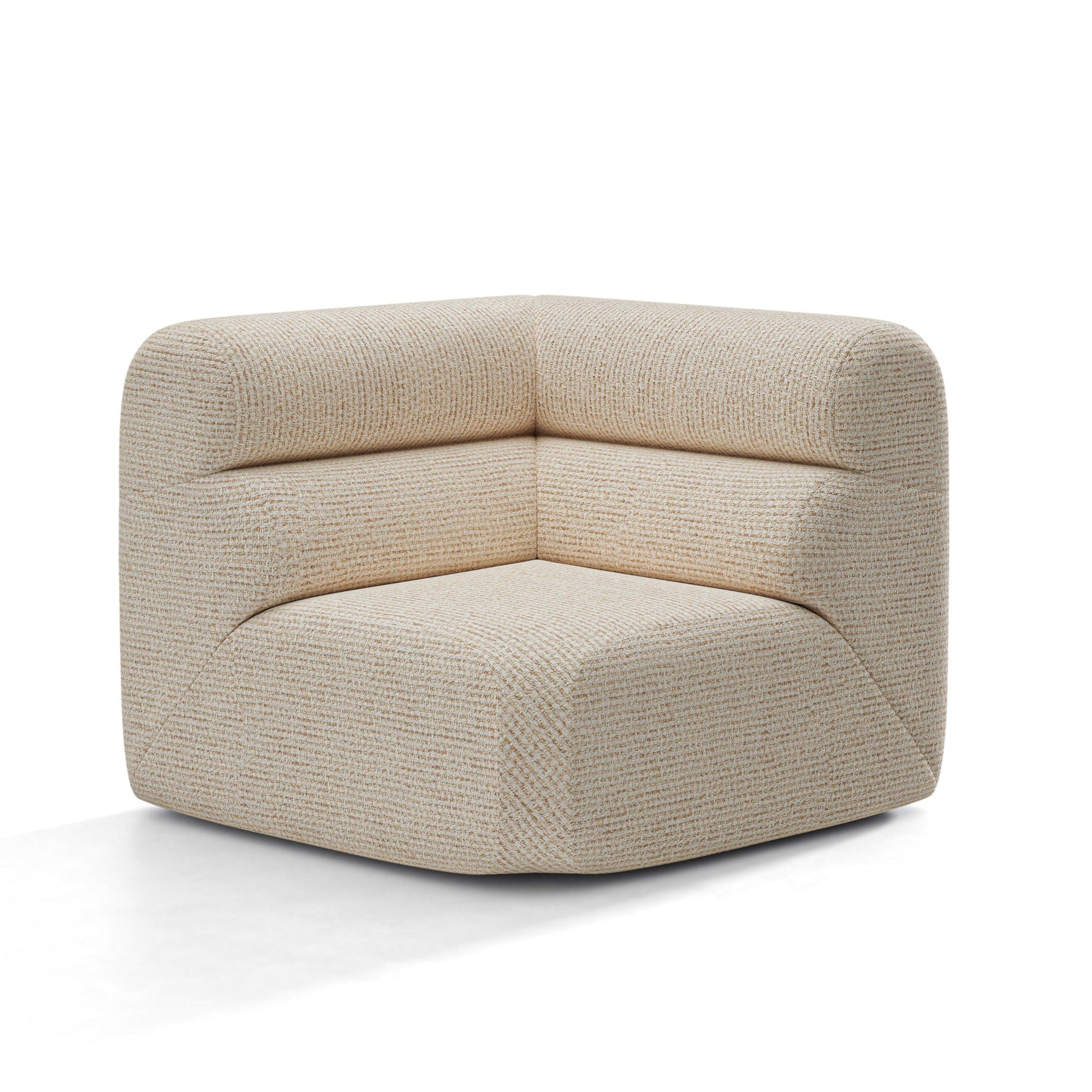 Modulares Sofa NEO - Eckmodul in beigem Melange