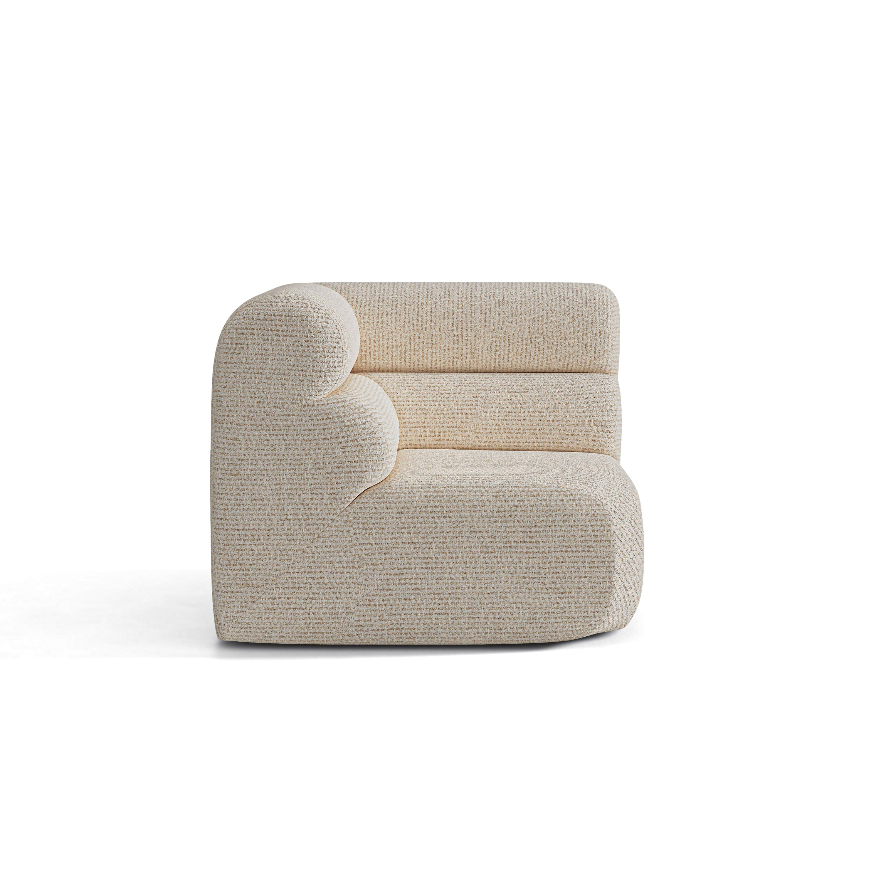 Modulares Sofa NEO - Eckmodul in beigem Melange