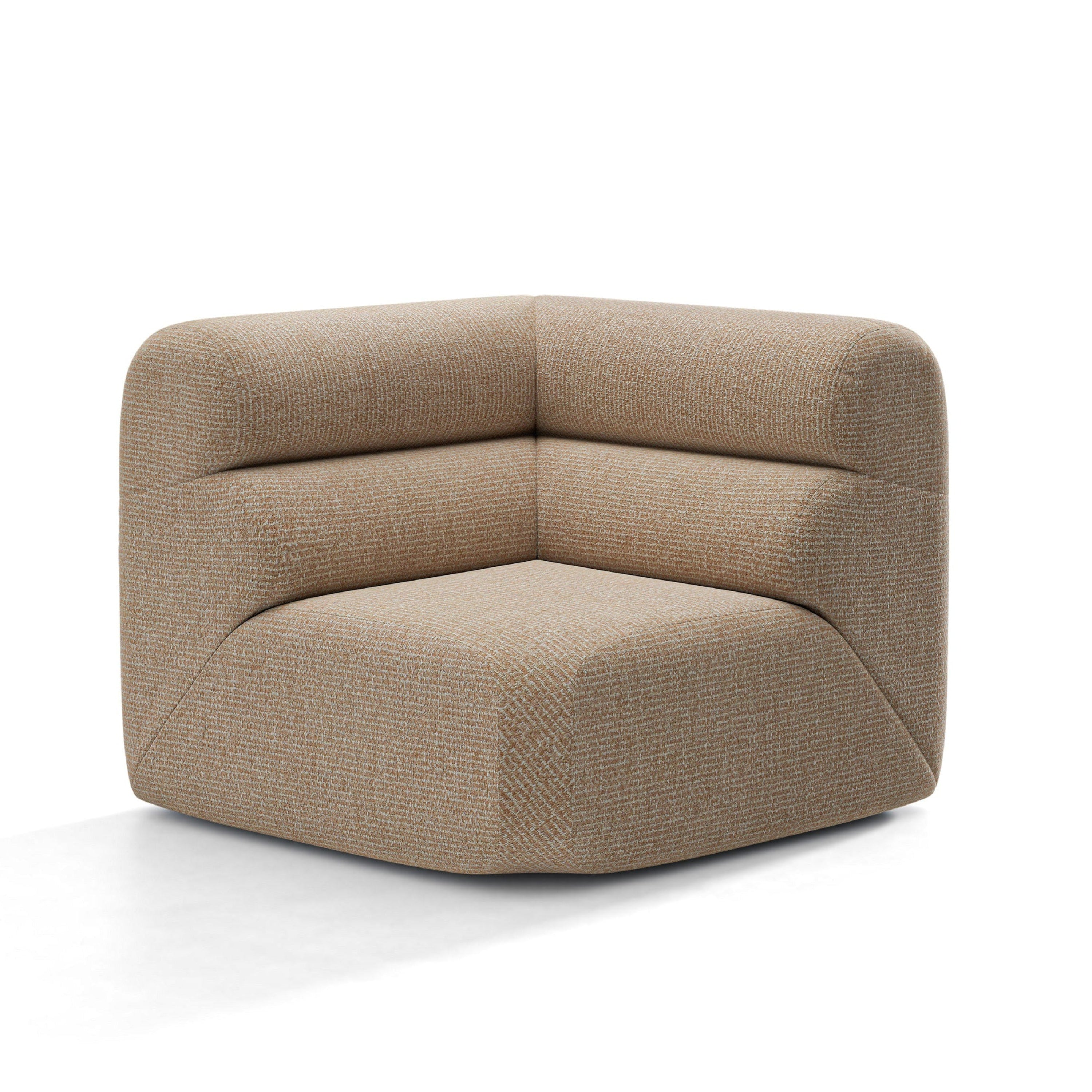 Modulares Sofa NEO - Eckmodul in sandfarbenem Melange