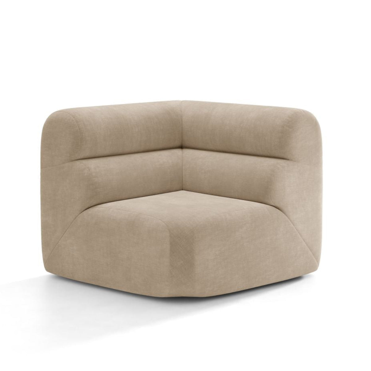 Modulares Sofa NEO - Eckmodul in beigem Chenille