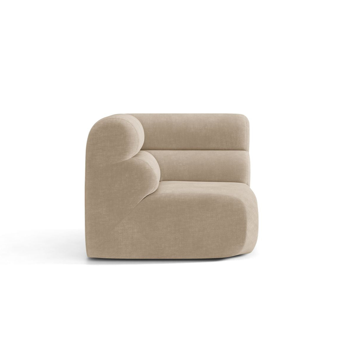 Modulares Sofa NEO - Eckmodul in beigem Chenille