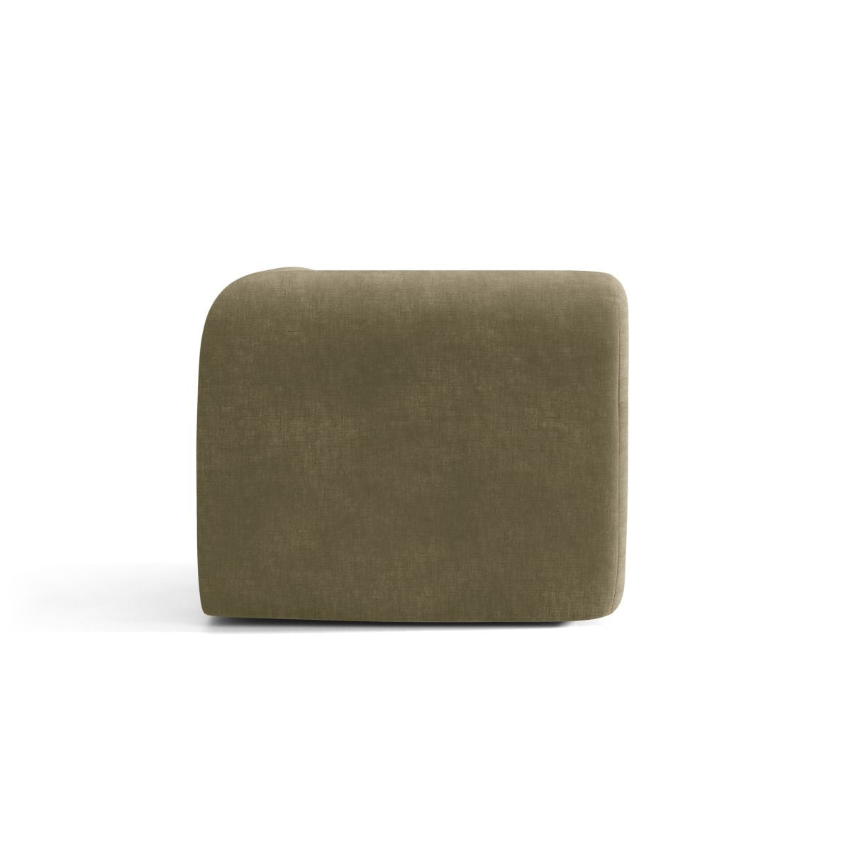 Modulares Sofa NEO - Eckmodul in olivgrünem Chenille