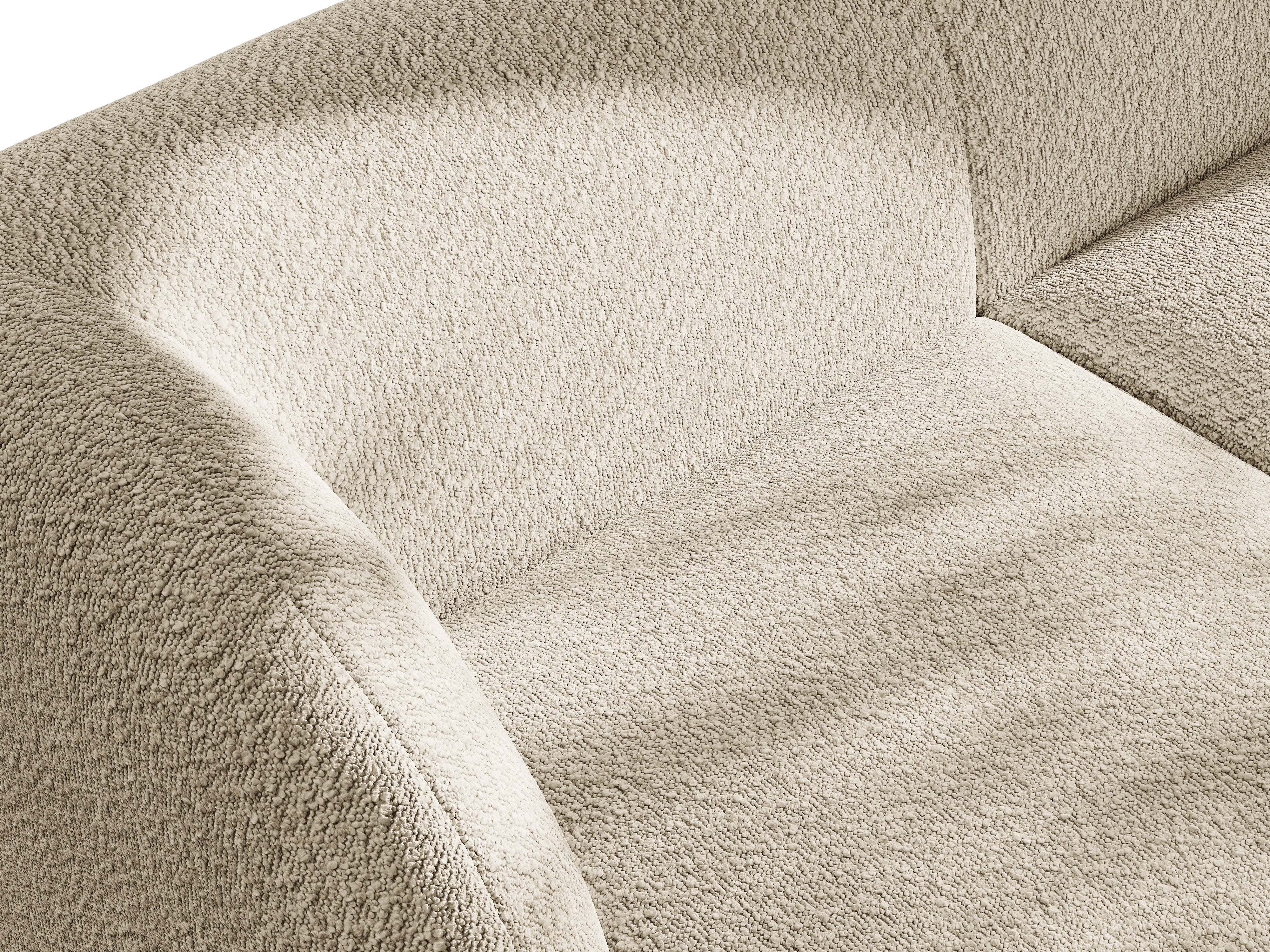 Sofa modułowa MILEY - moduł lewostronny beżowy boucle do salonu – Micadoni