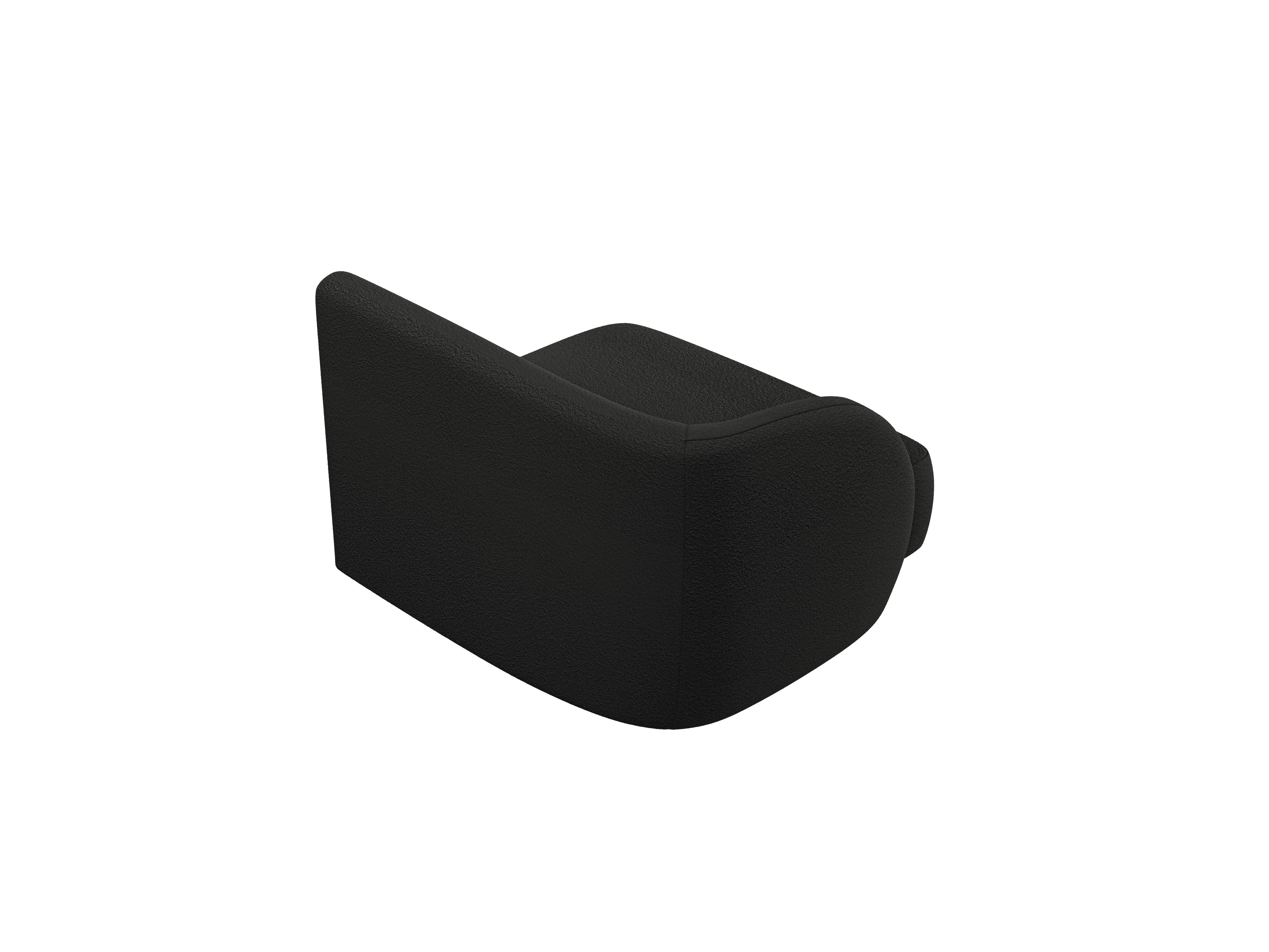 Modulares Sofa MILEY - linkes schwarzes Boucle-Modul