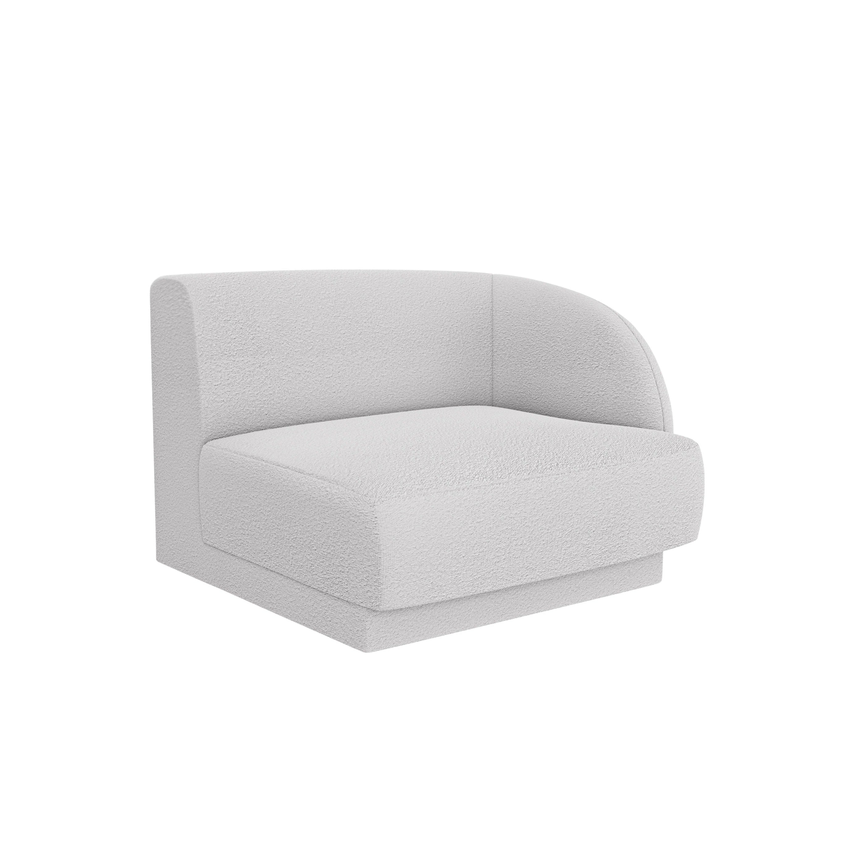 Modulsofa MILEY - rechte Modulkombination in hellgrauem Boucle