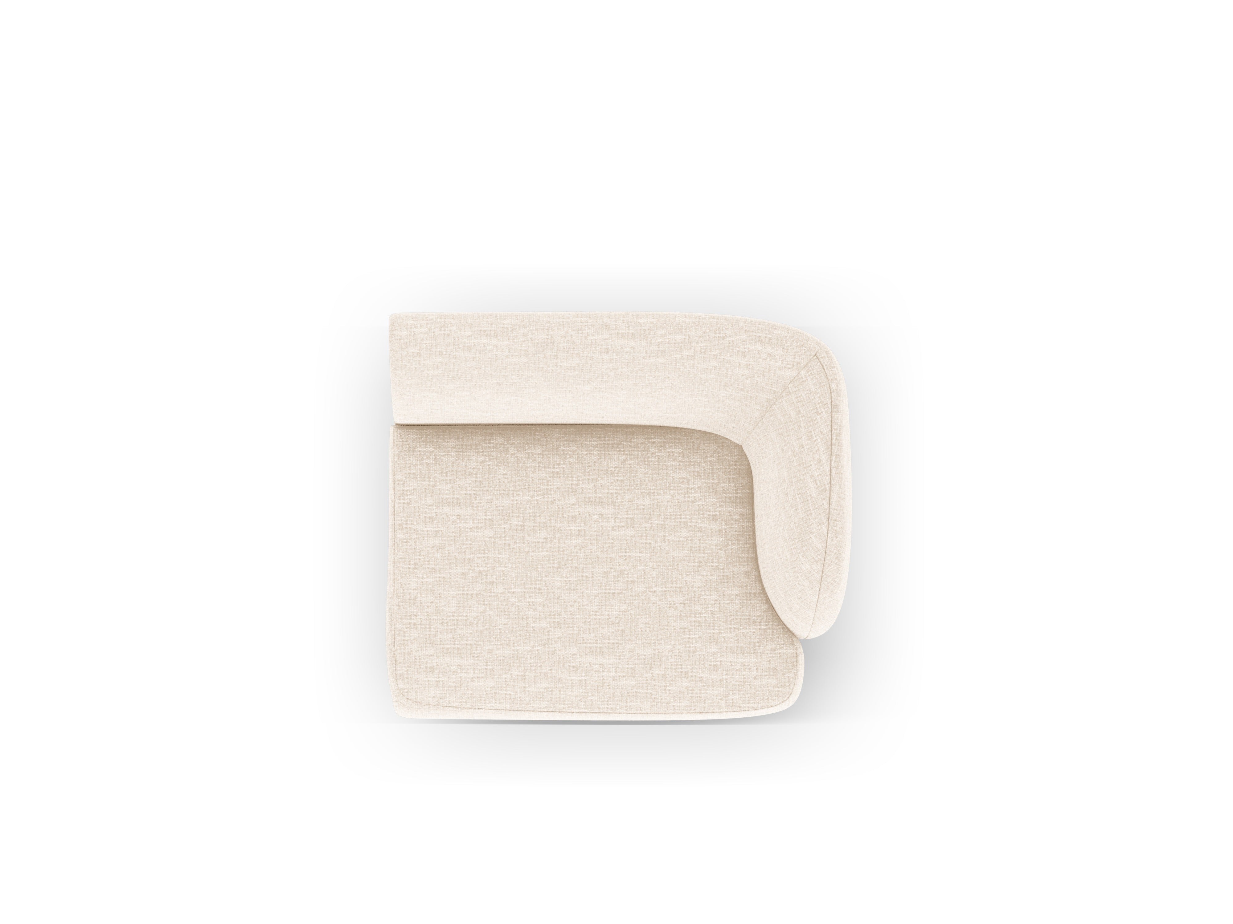 MILEY Modular Sofa - Right Side Module Light Beige Silky Chenille