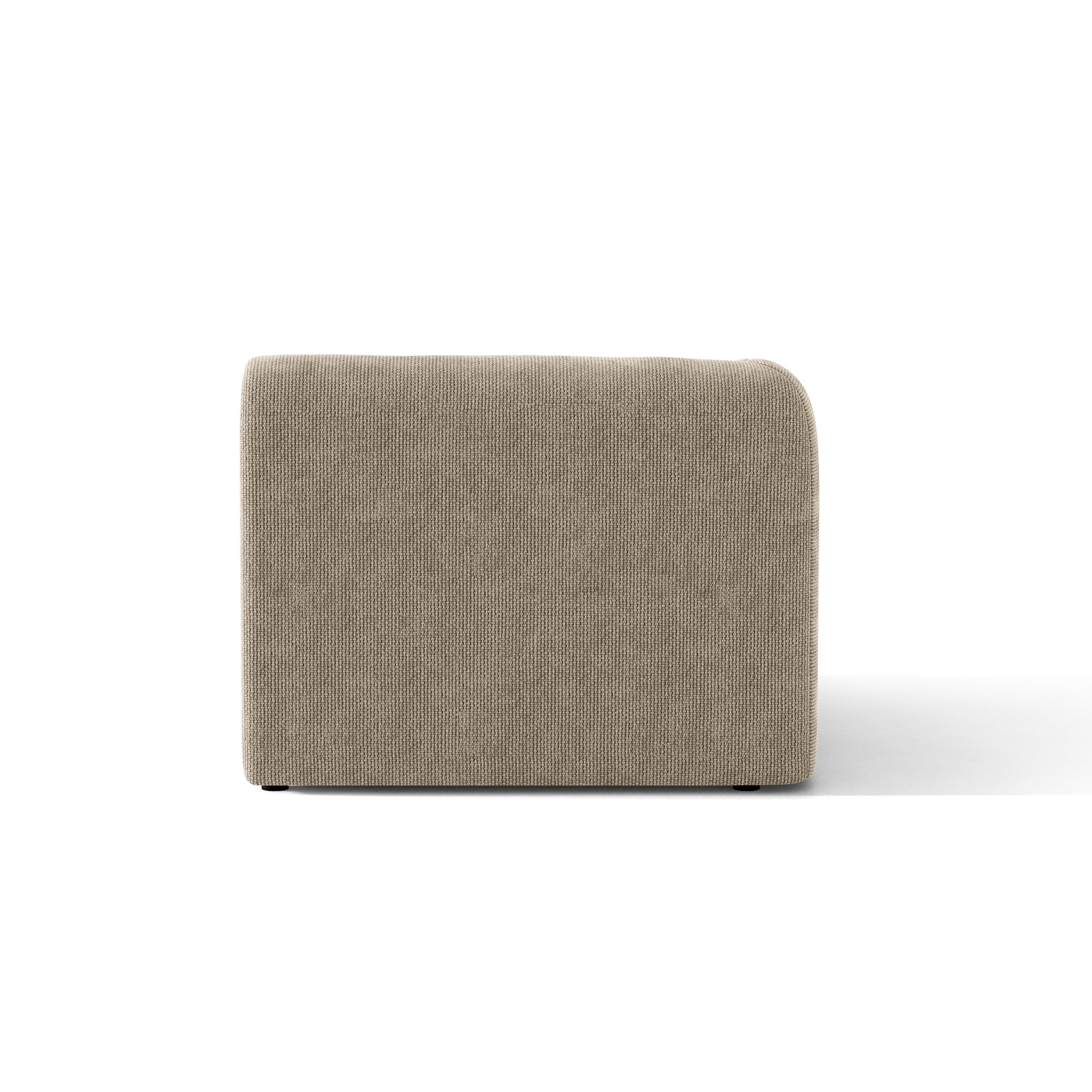 Modulsofa MILEY - linkes Modul in beige samtweichem Chenille