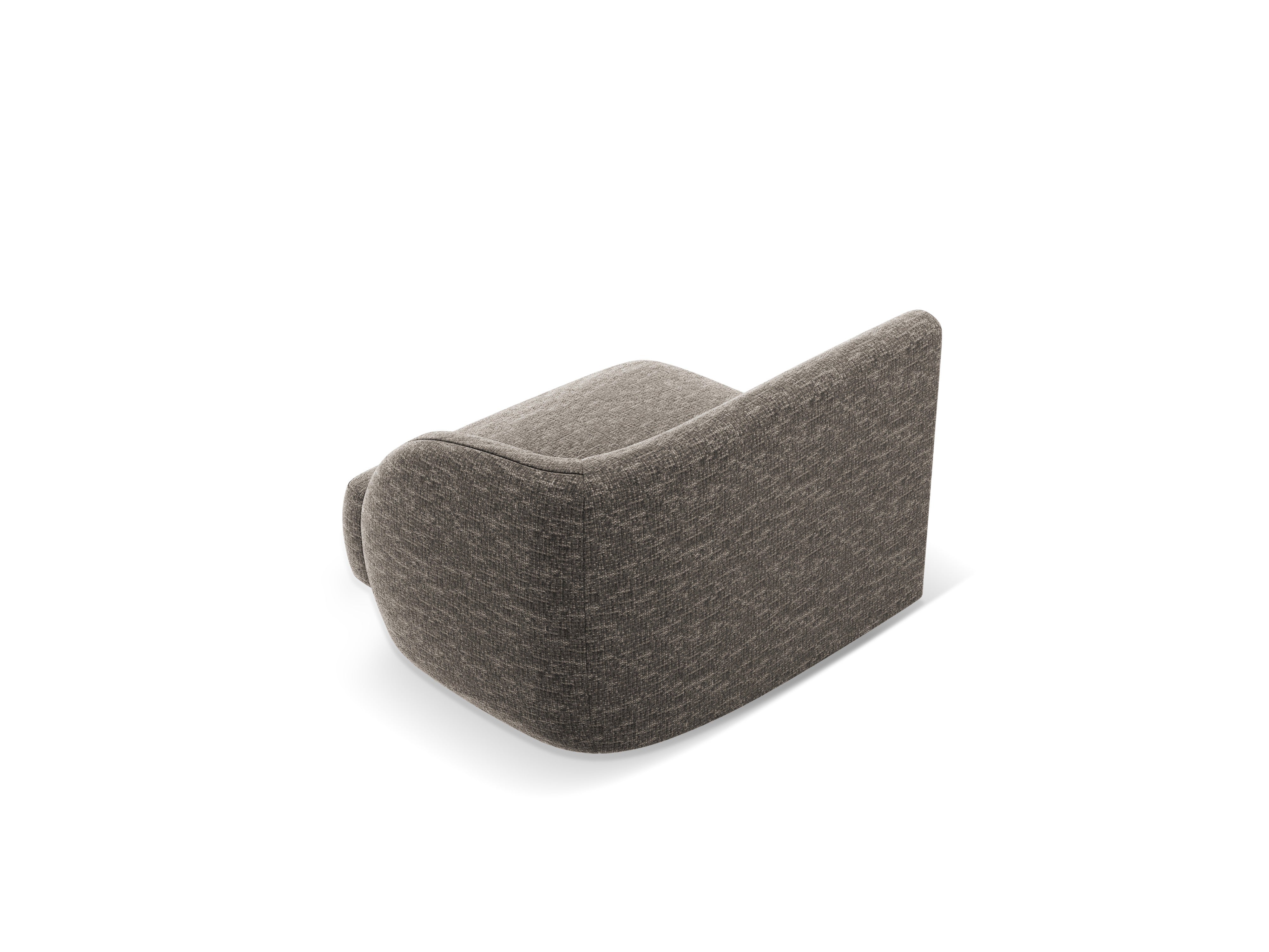 Modulares Sofa MILEY - rechtes Modul graues seidiges Chenille