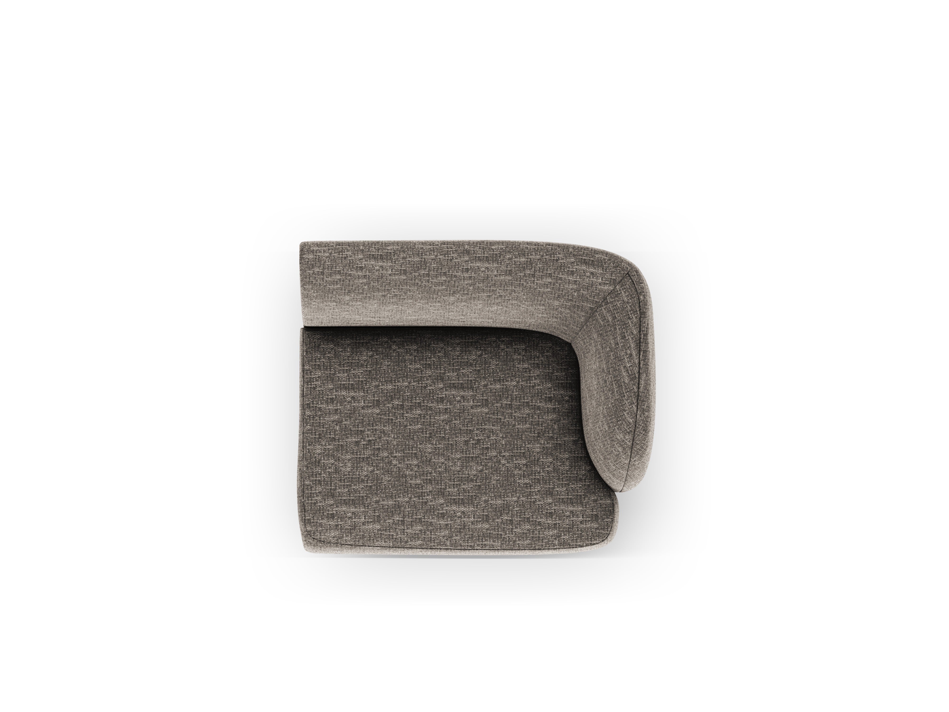 Modulares Sofa MILEY - rechtes Modul graues seidiges Chenille
