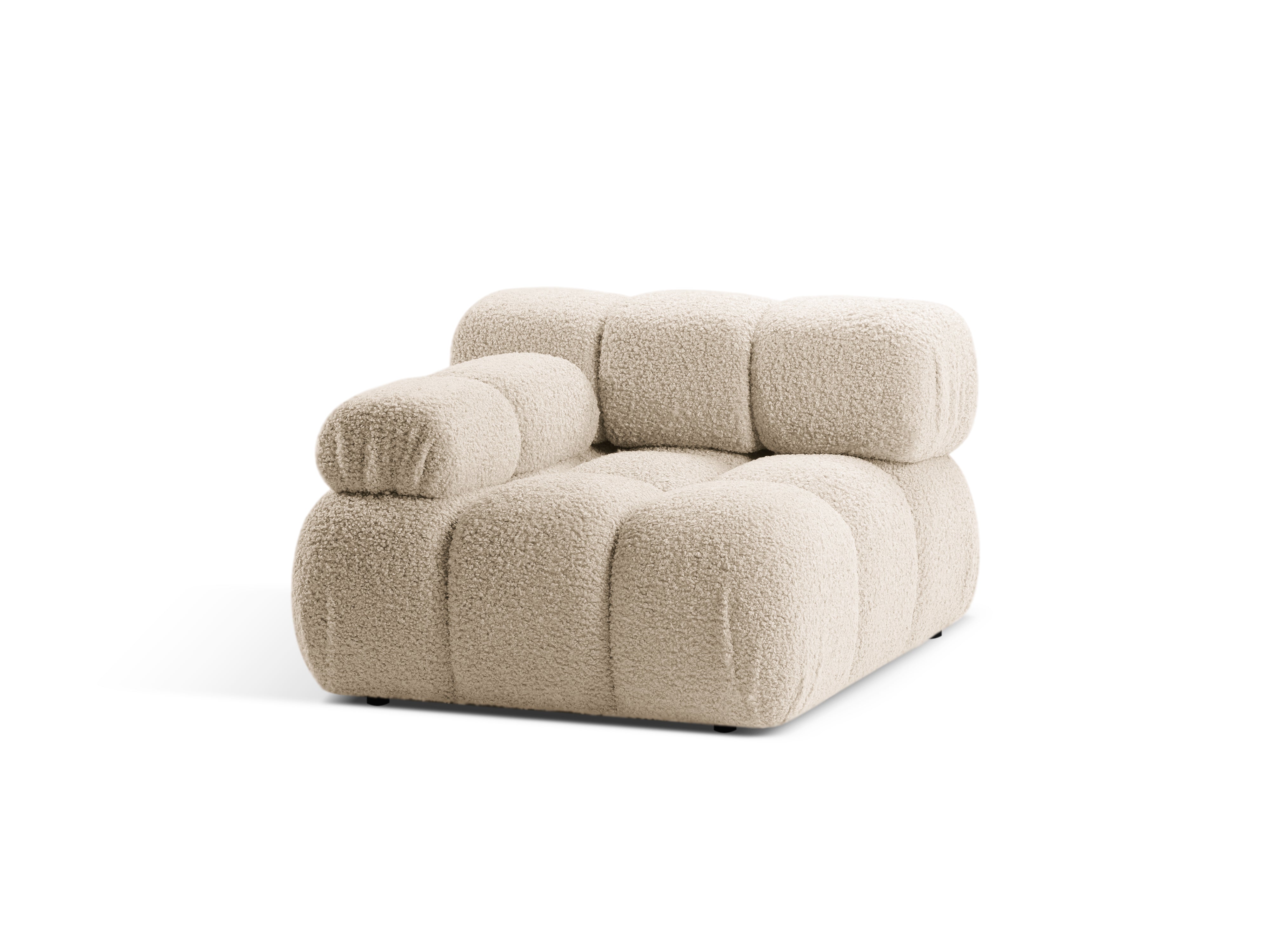 Modulares Sofa BELLIS - linkes Modul in beigem Boucle