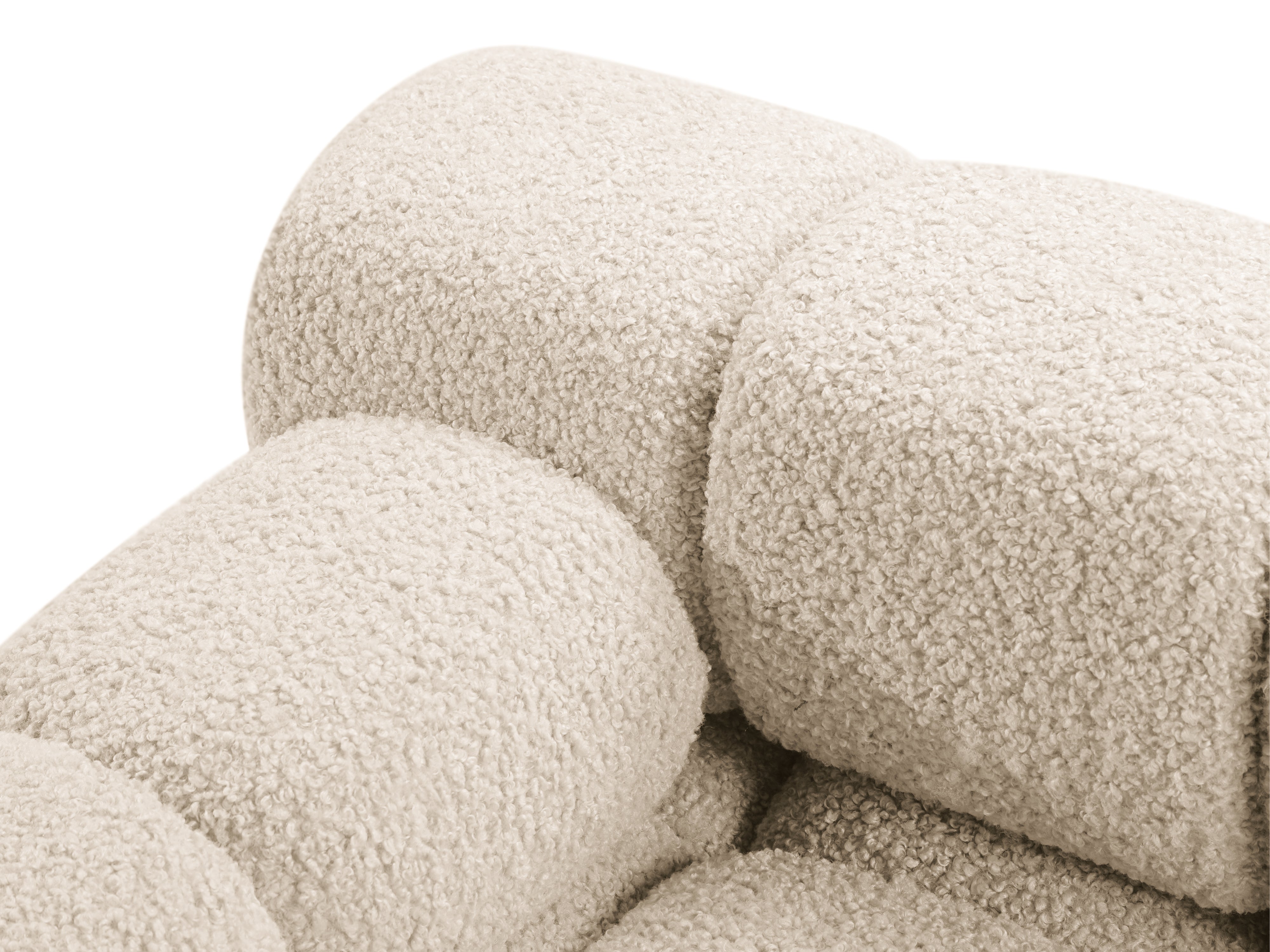 Modulares Sofa BELLIS - linkes Modul in beigem Boucle