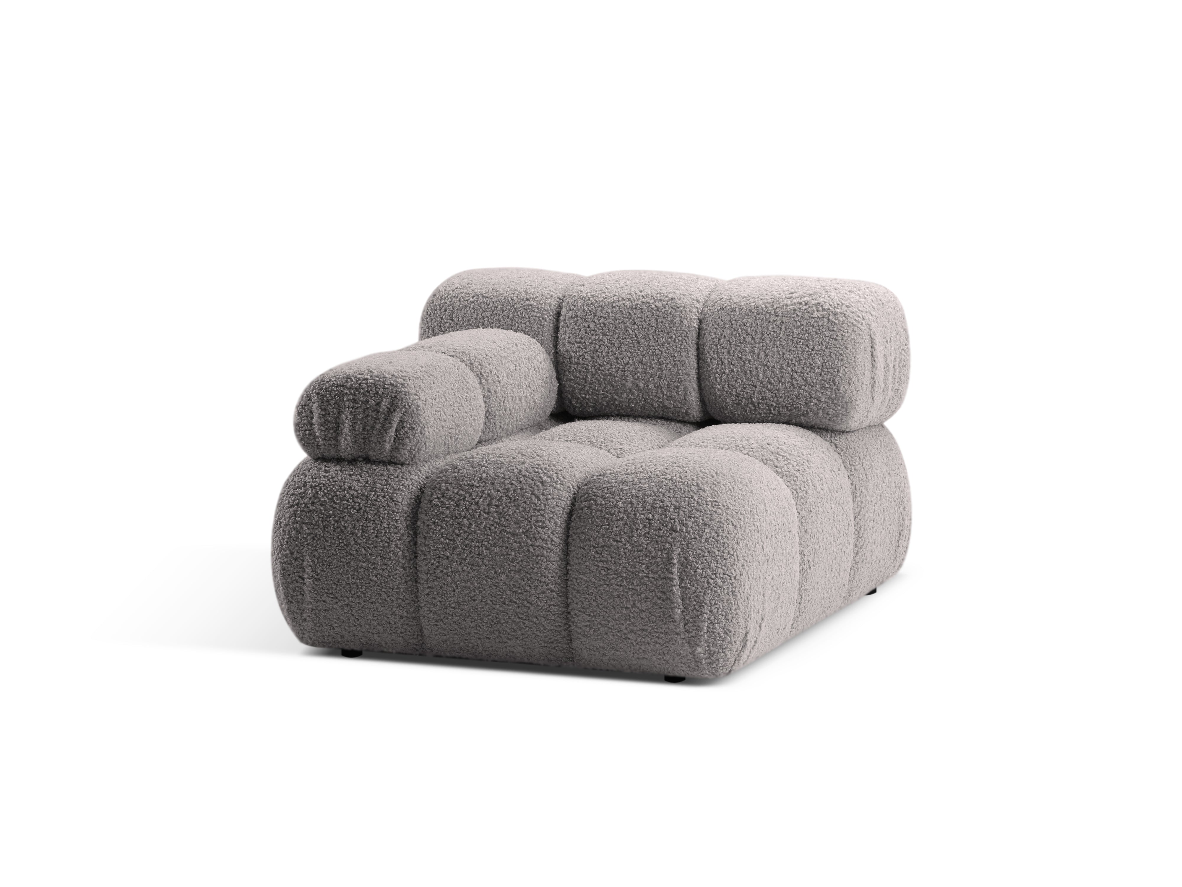 Modulares Sofa BELLIS - linkes graues Boucle-Modul