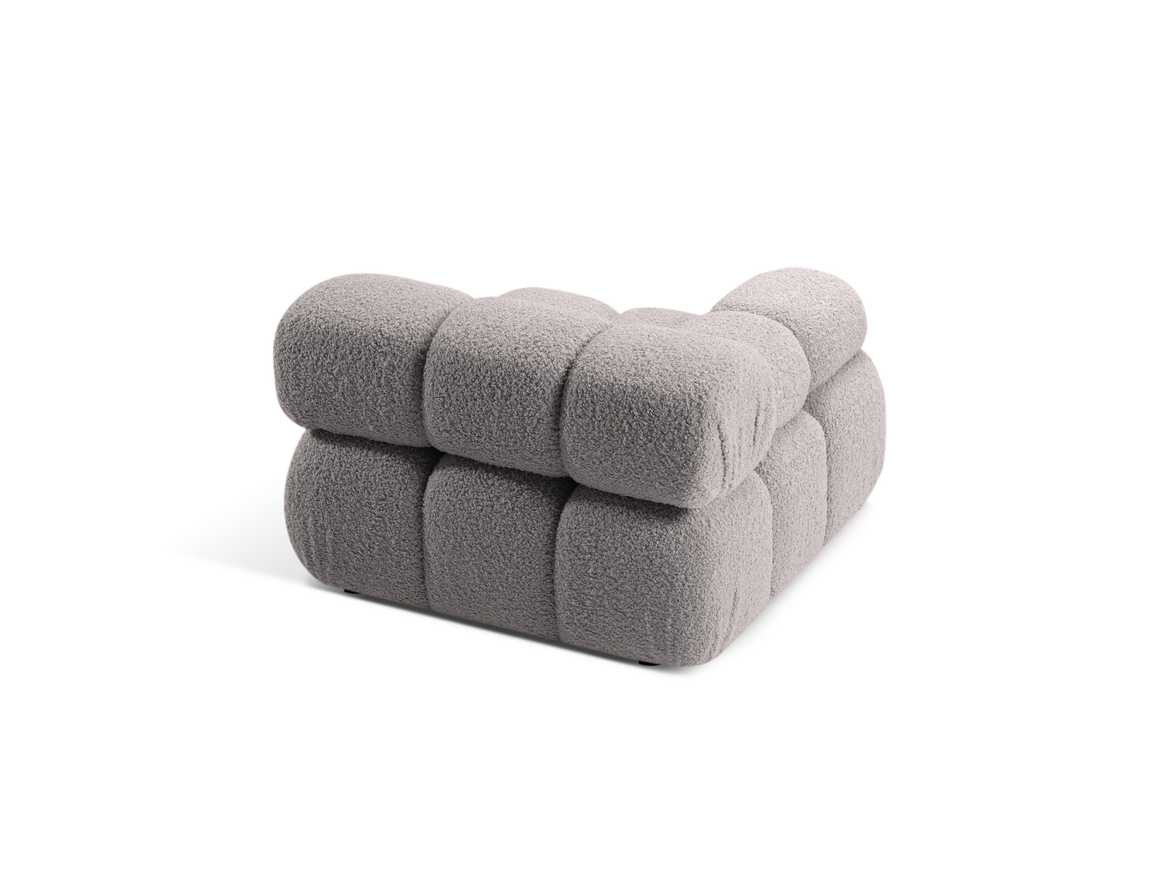 Modulares Sofa BELLIS - linkes graues Boucle-Modul