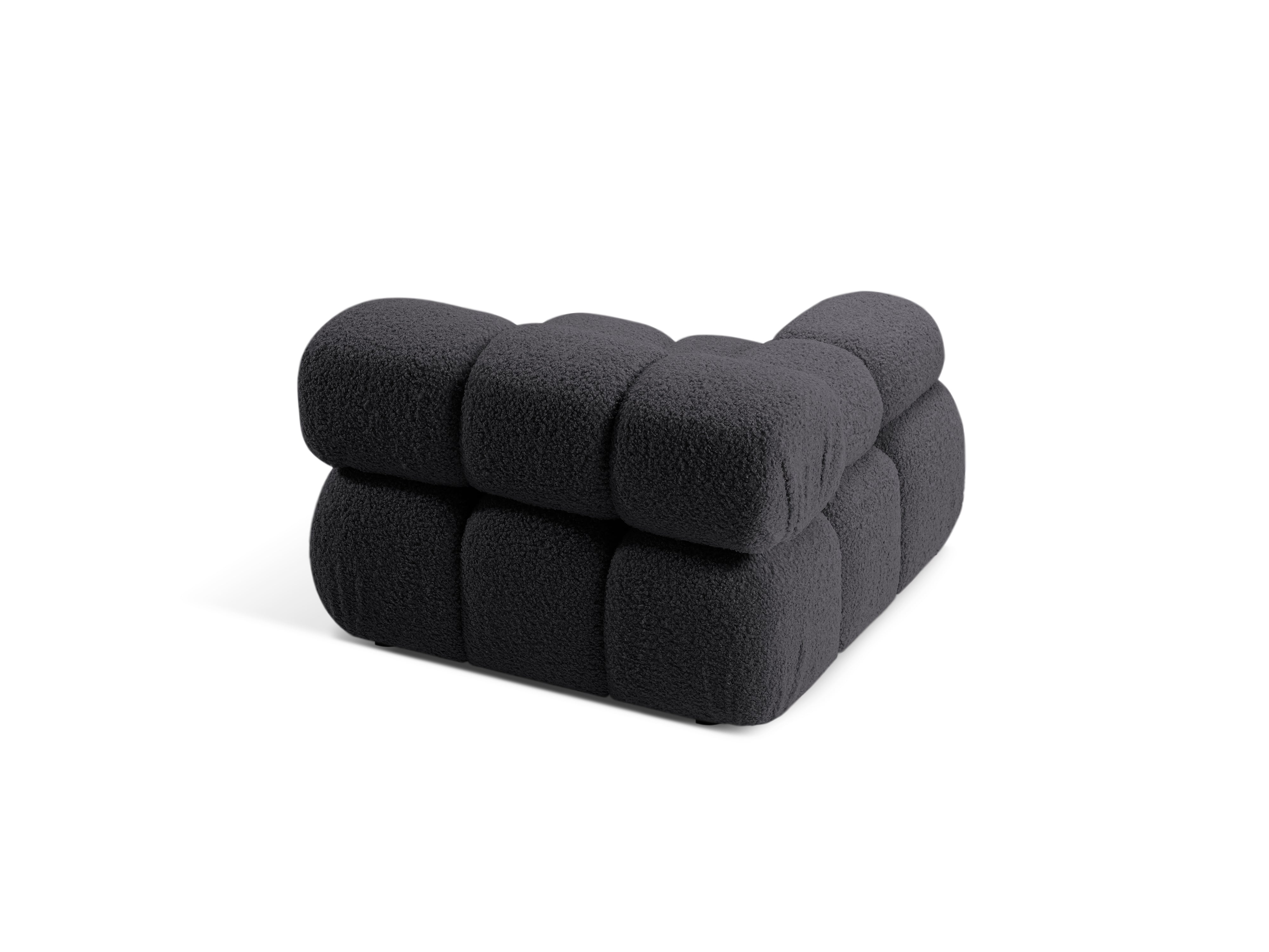 Modulares Sofa BELLIS - linkes Modul in grafitfarbenem Boucle