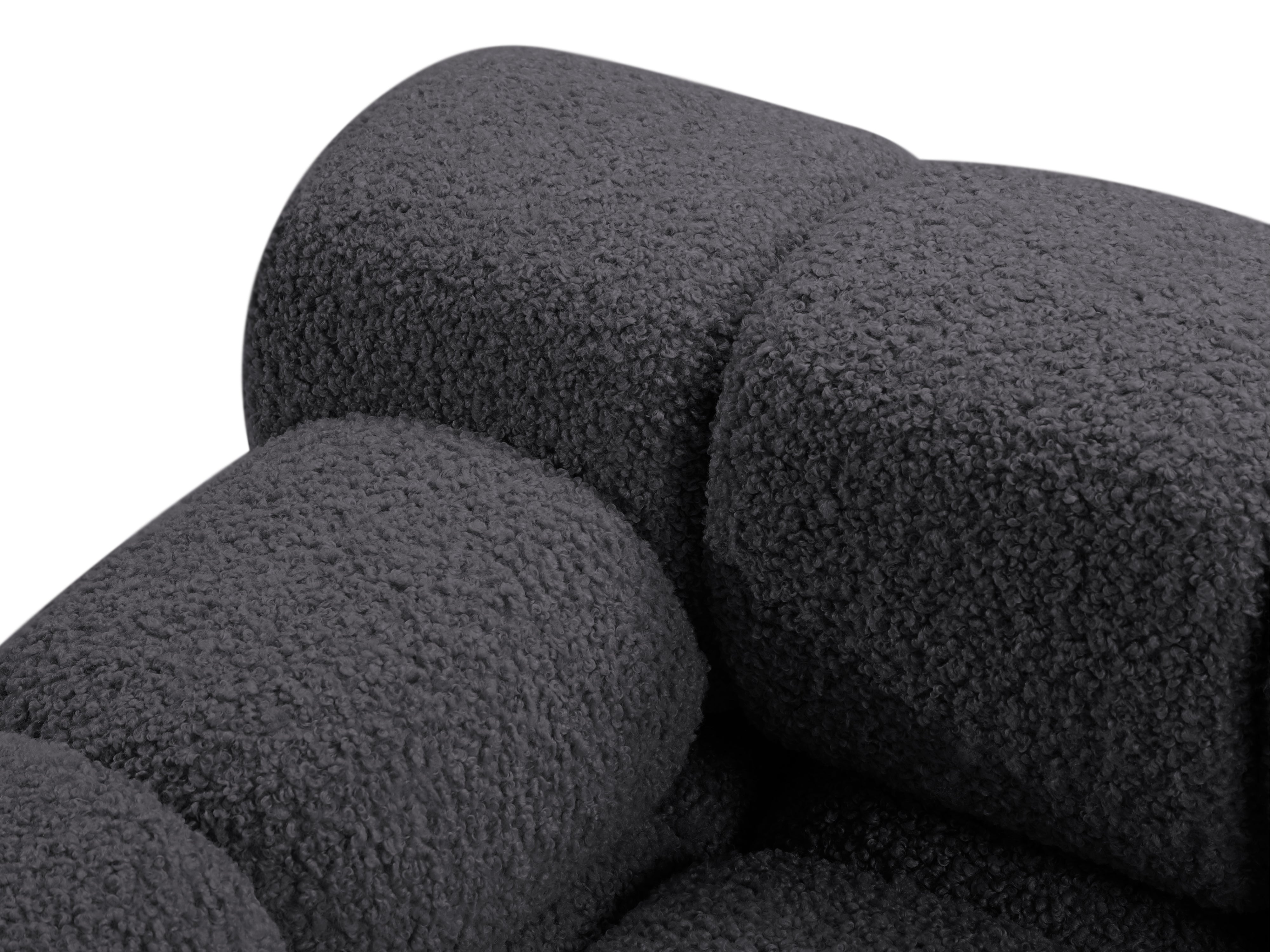 Modulares Sofa BELLIS - linkes Modul in grafitfarbenem Boucle