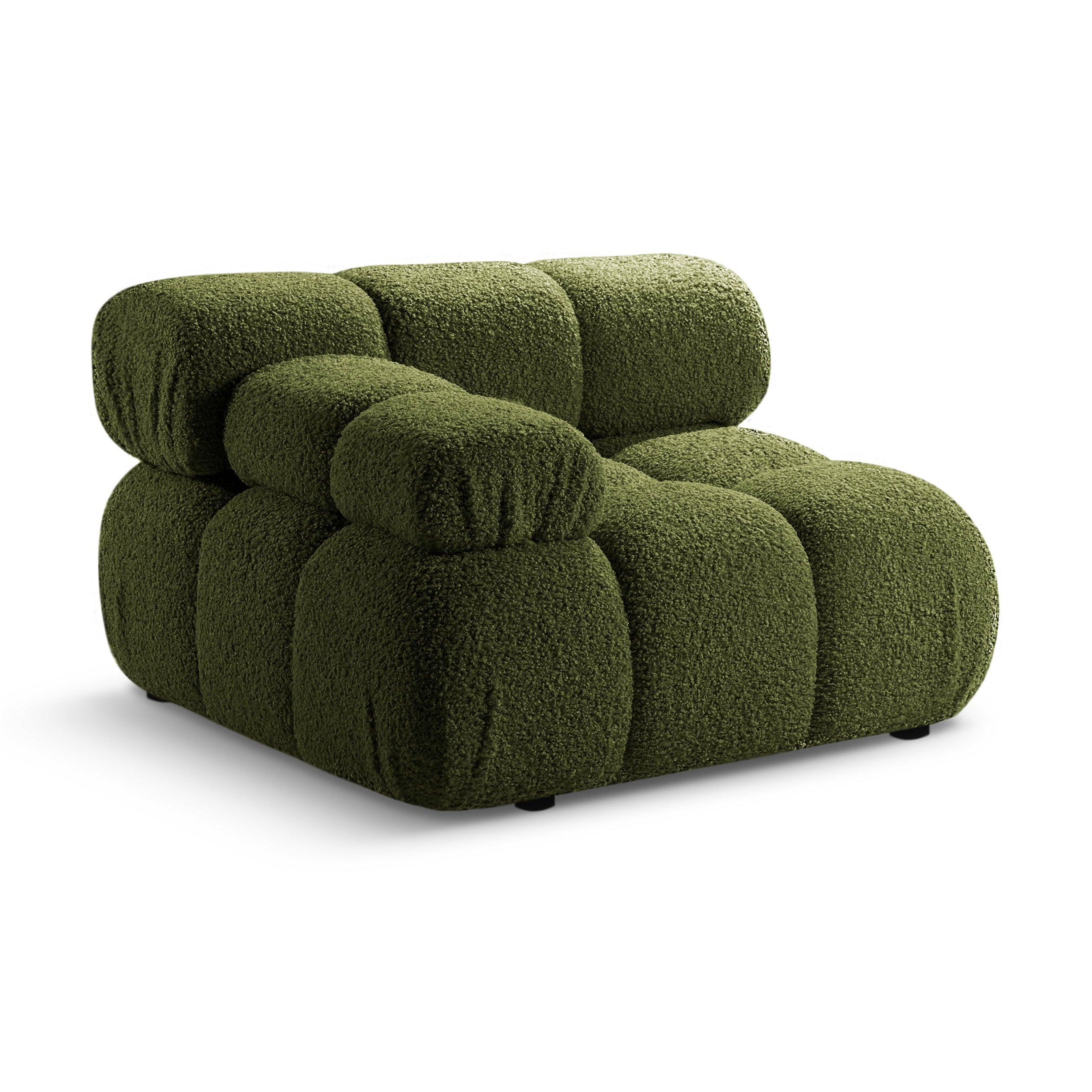 Modulares Sofa BELLIS - linkes Modul in grünem Boucle
