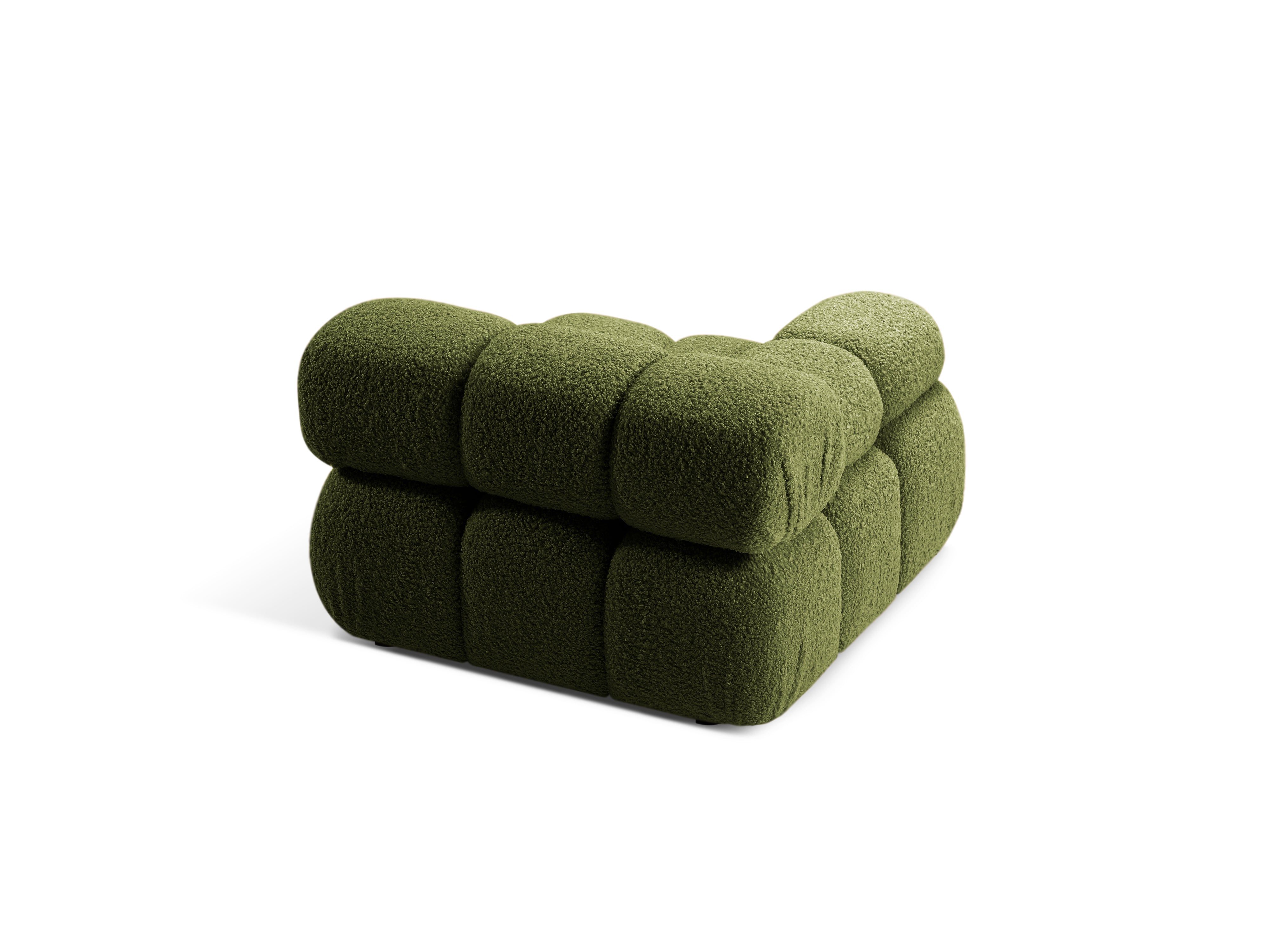 Modulares Sofa BELLIS - linkes Modul in grünem Boucle