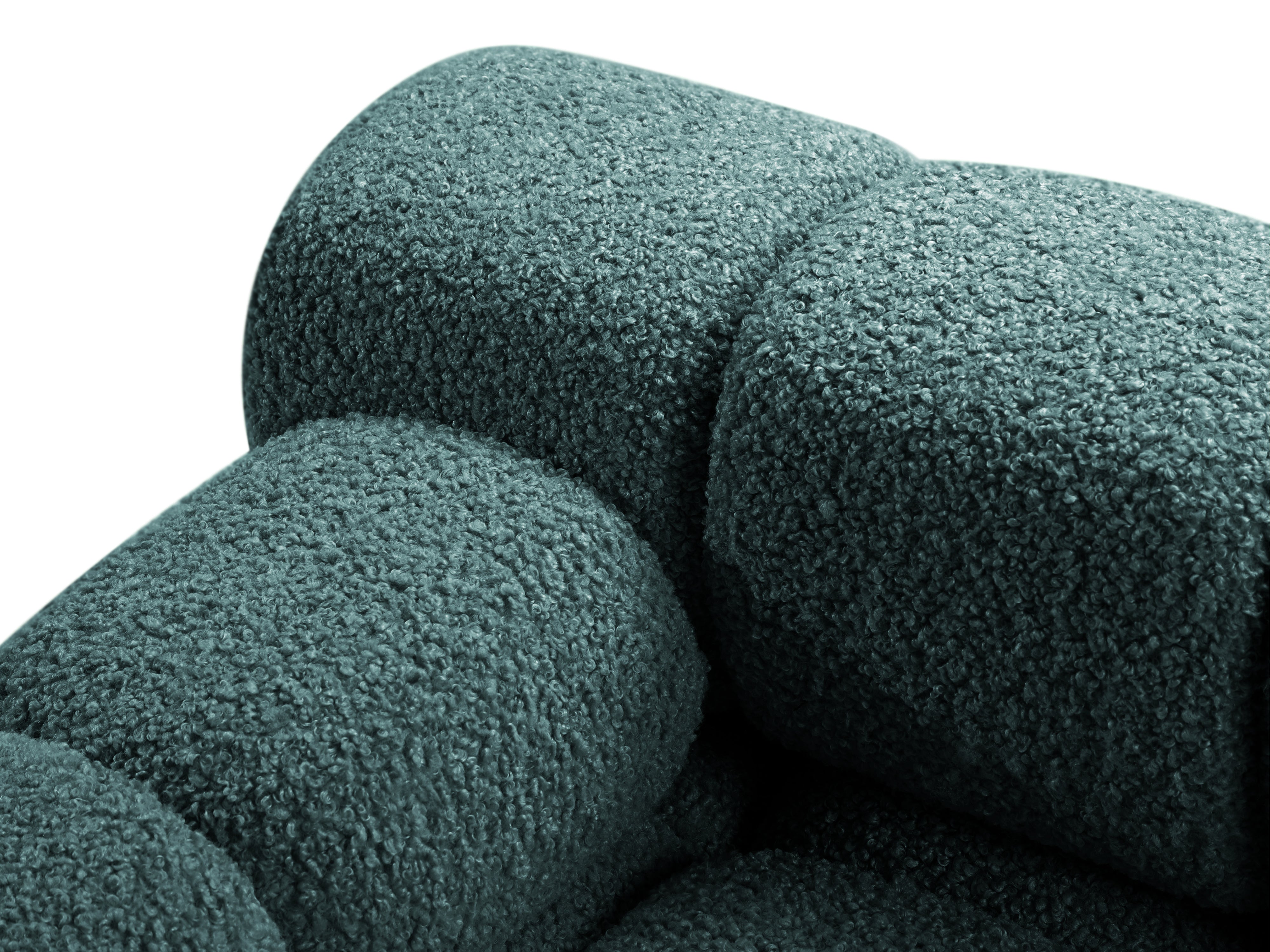 Modulares Sofa BELLIS - linkes tiefes Modul in Petrol Boucle