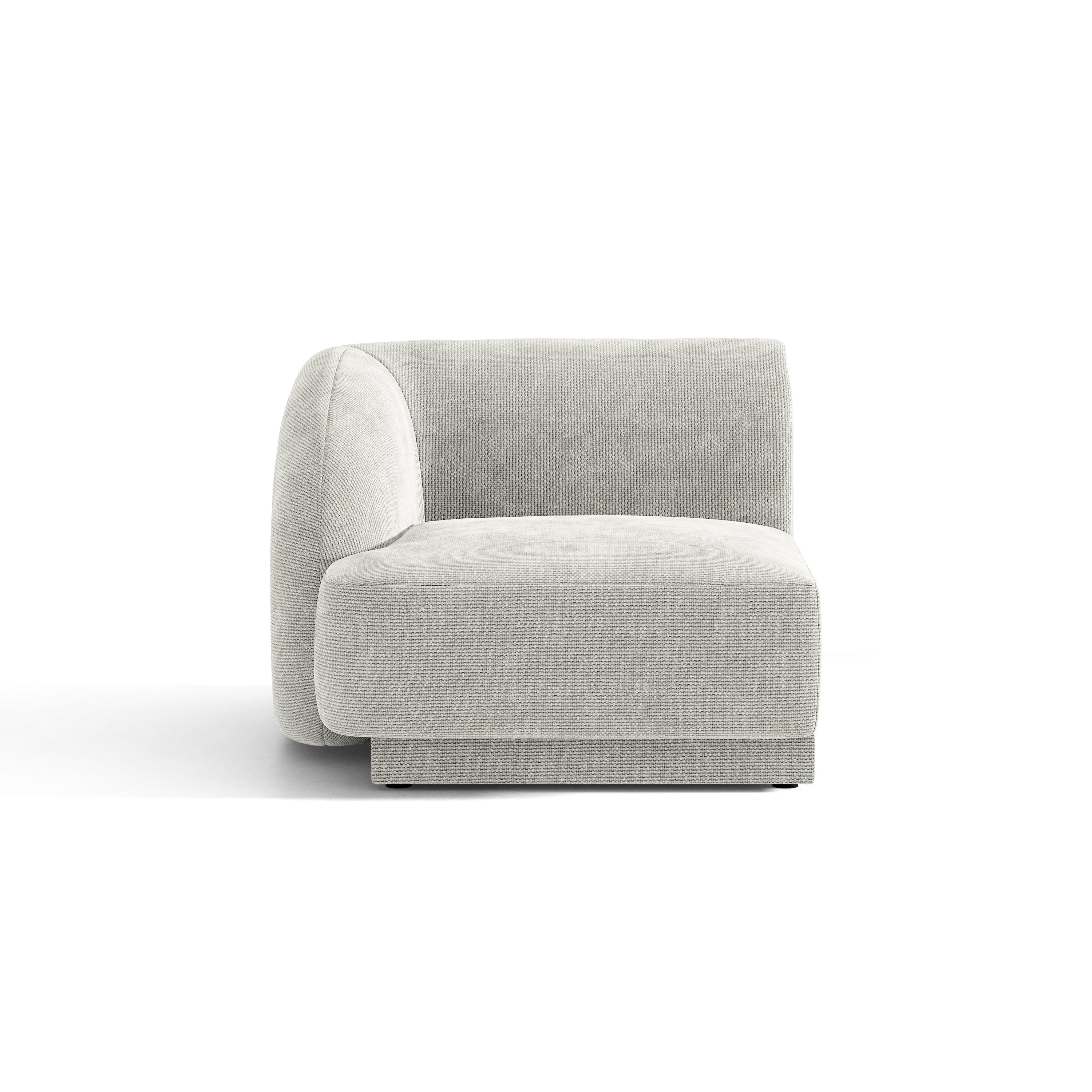 Modulsofa MILEY - linkes Modul graues Chenille