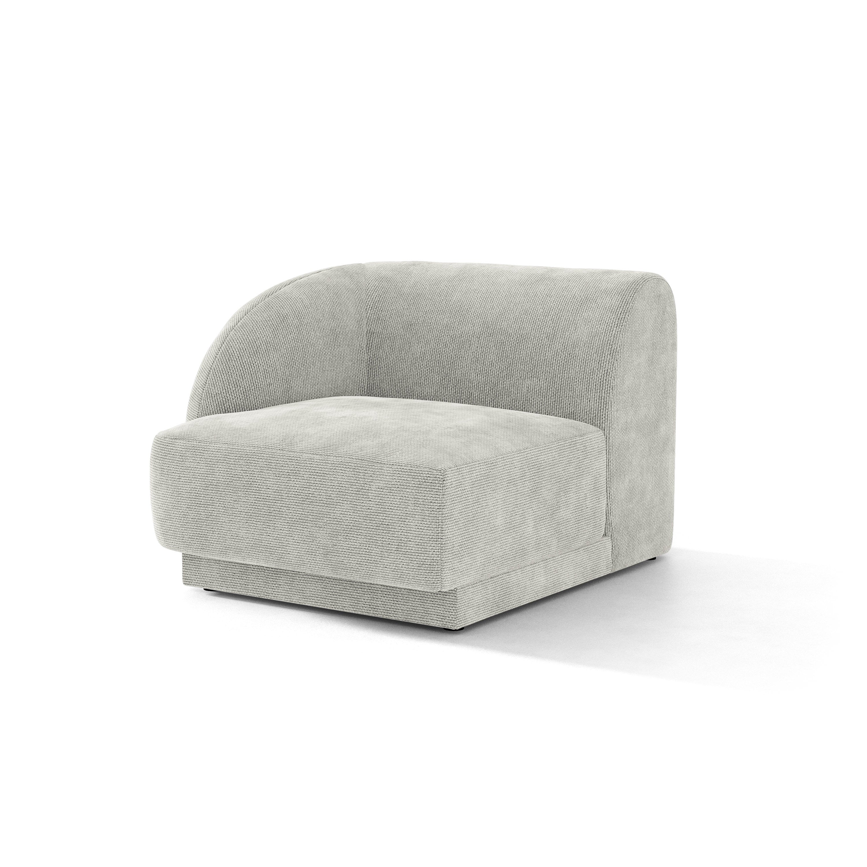 Modulsofa MILEY - linkes Modul graues Chenille