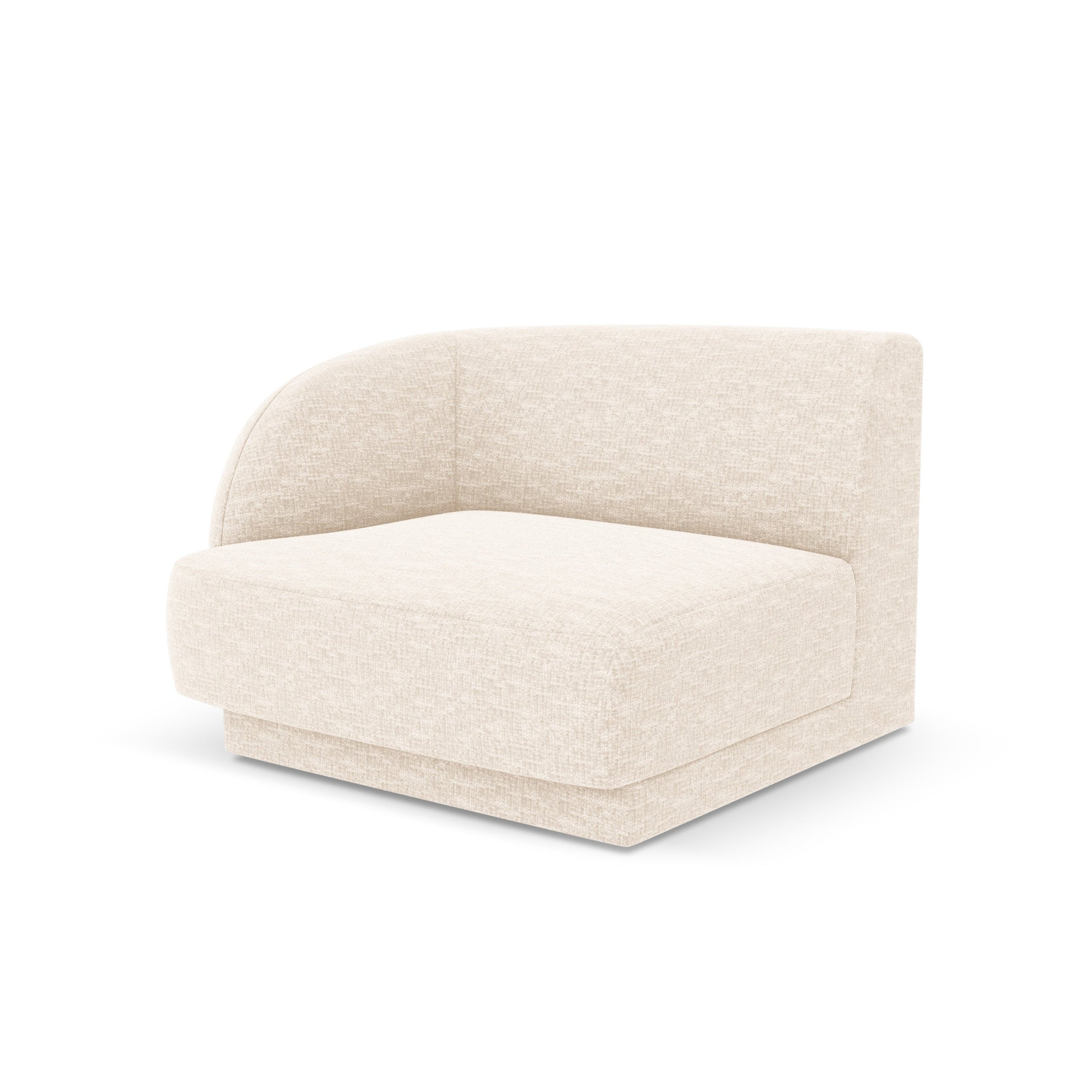 Modulares Sofa - Linkes Modul MILEY Elfenbein Chenille