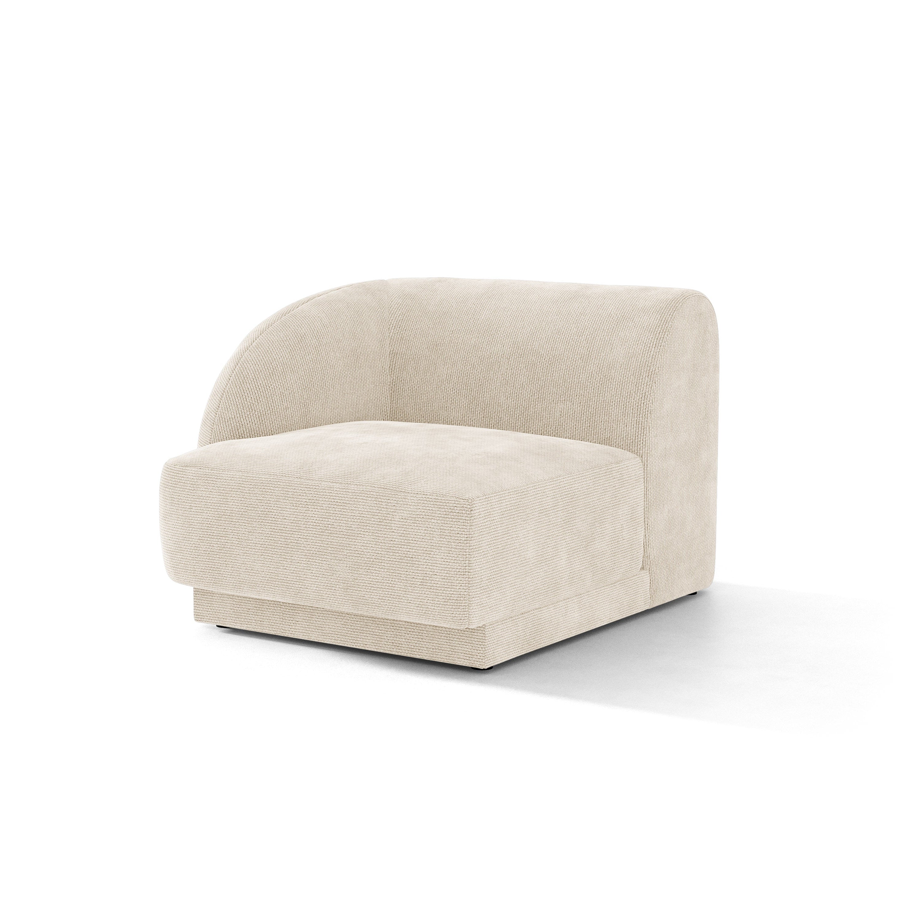 Modulares Sofa - Linkes Modul MILEY Elfenbein Chenille