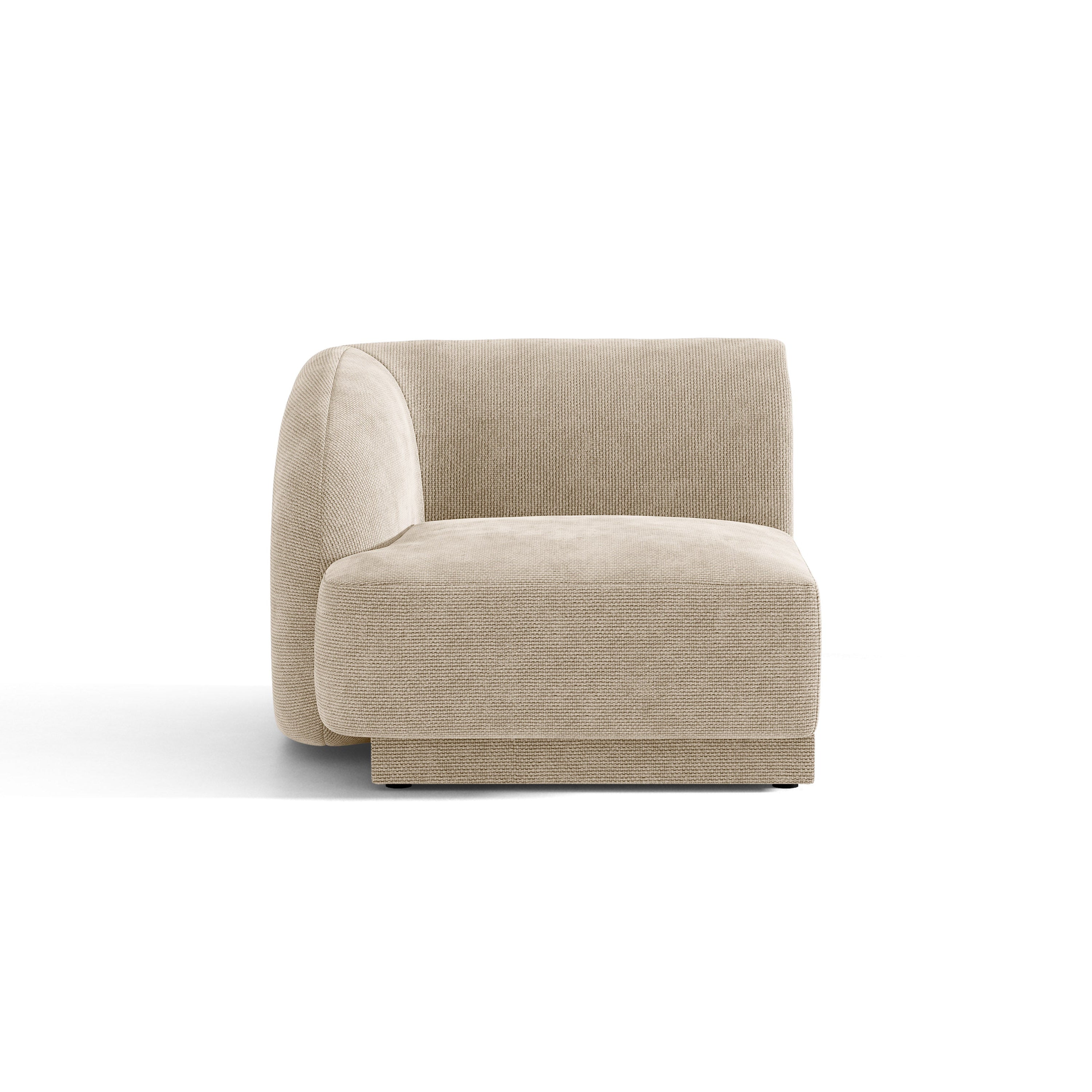 Modulares Sofa - Linkes Modul MILEY in beigem Chenille