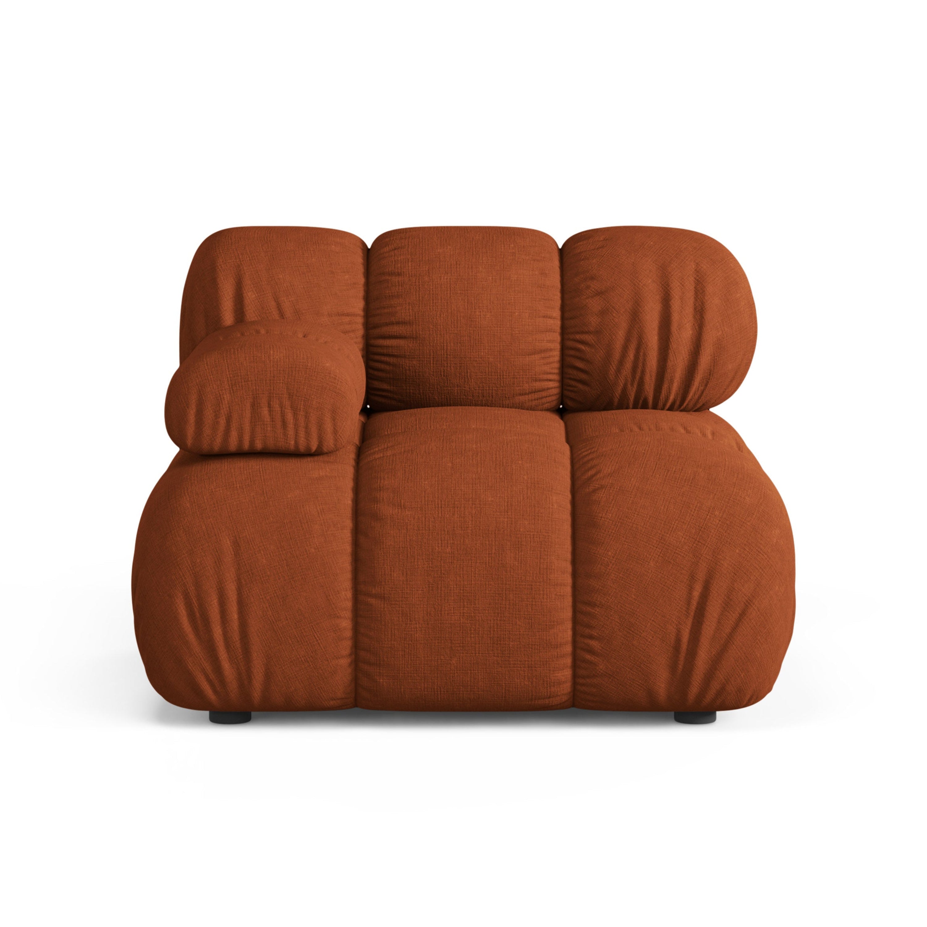 Modulares Sofa BELLIS - linkes Element in Ziegelrot