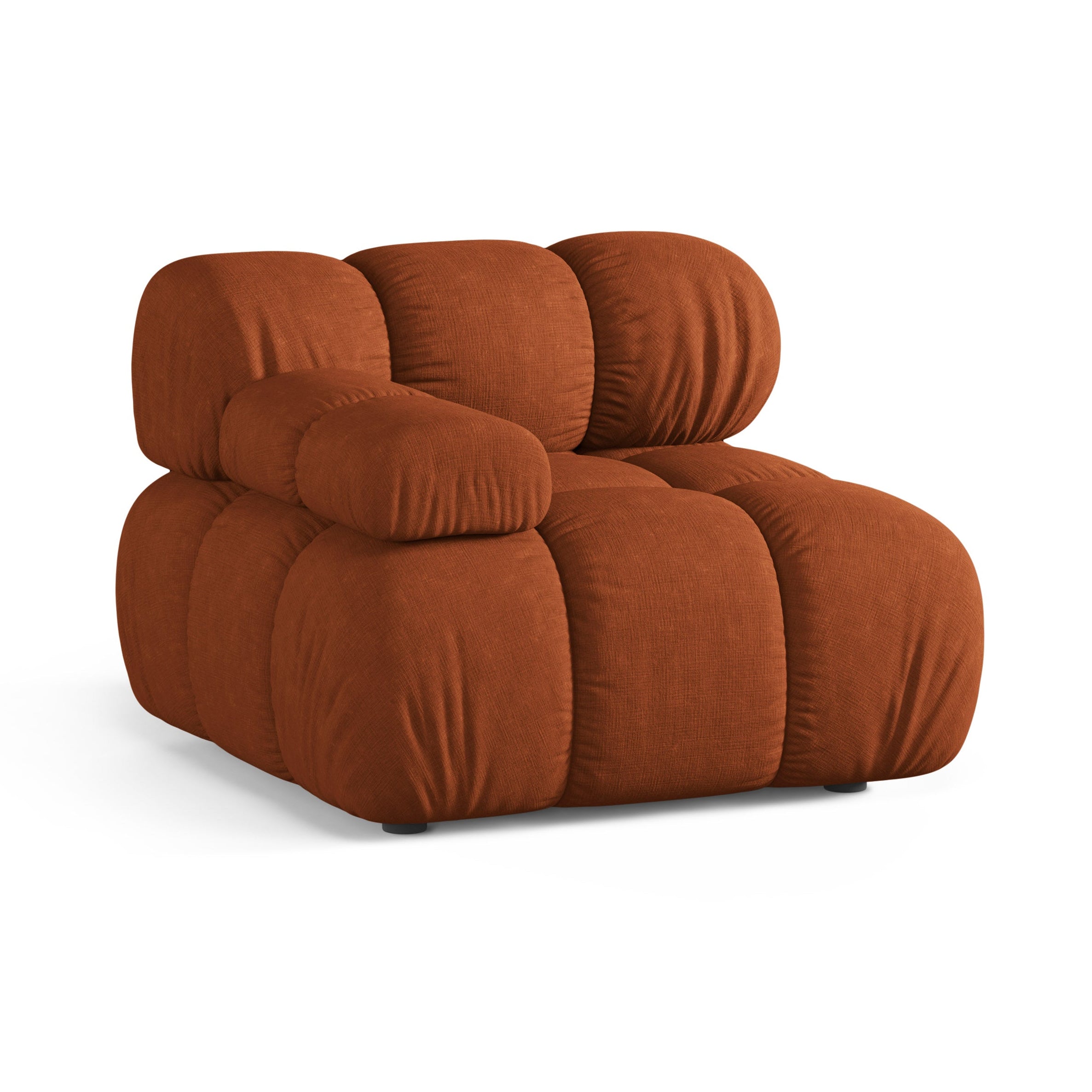 Modulares Sofa BELLIS - linkes Element in Ziegelrot