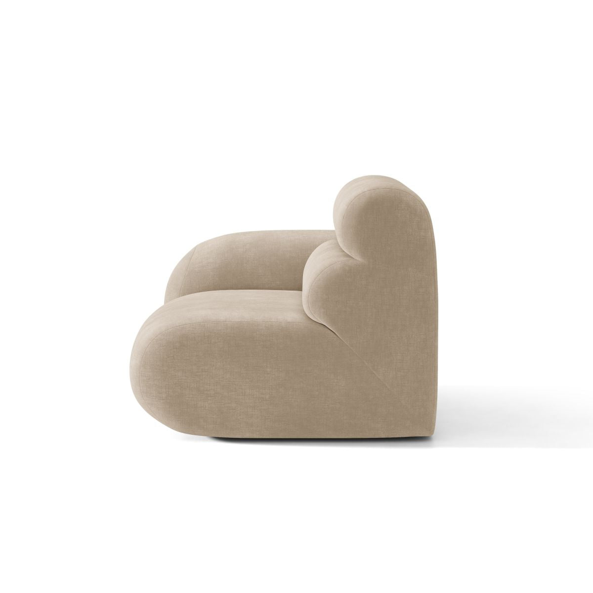 Modulares Sofa NEO - linkes Modul in beigem Chenille