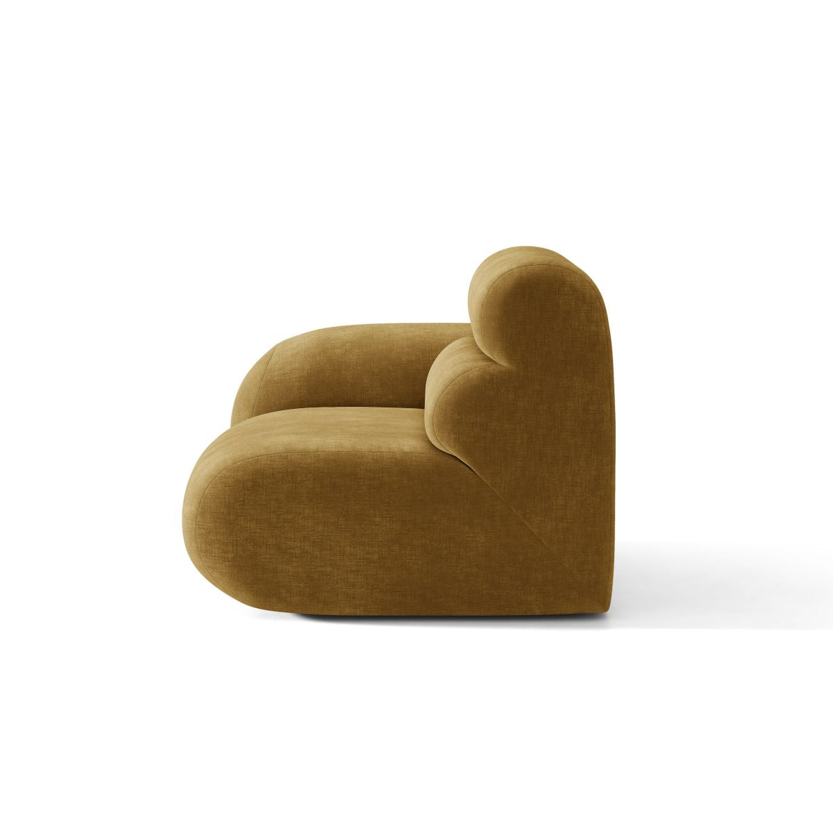 Modulares Sofa NEO - linkes Modul in senfgelbem Chenille