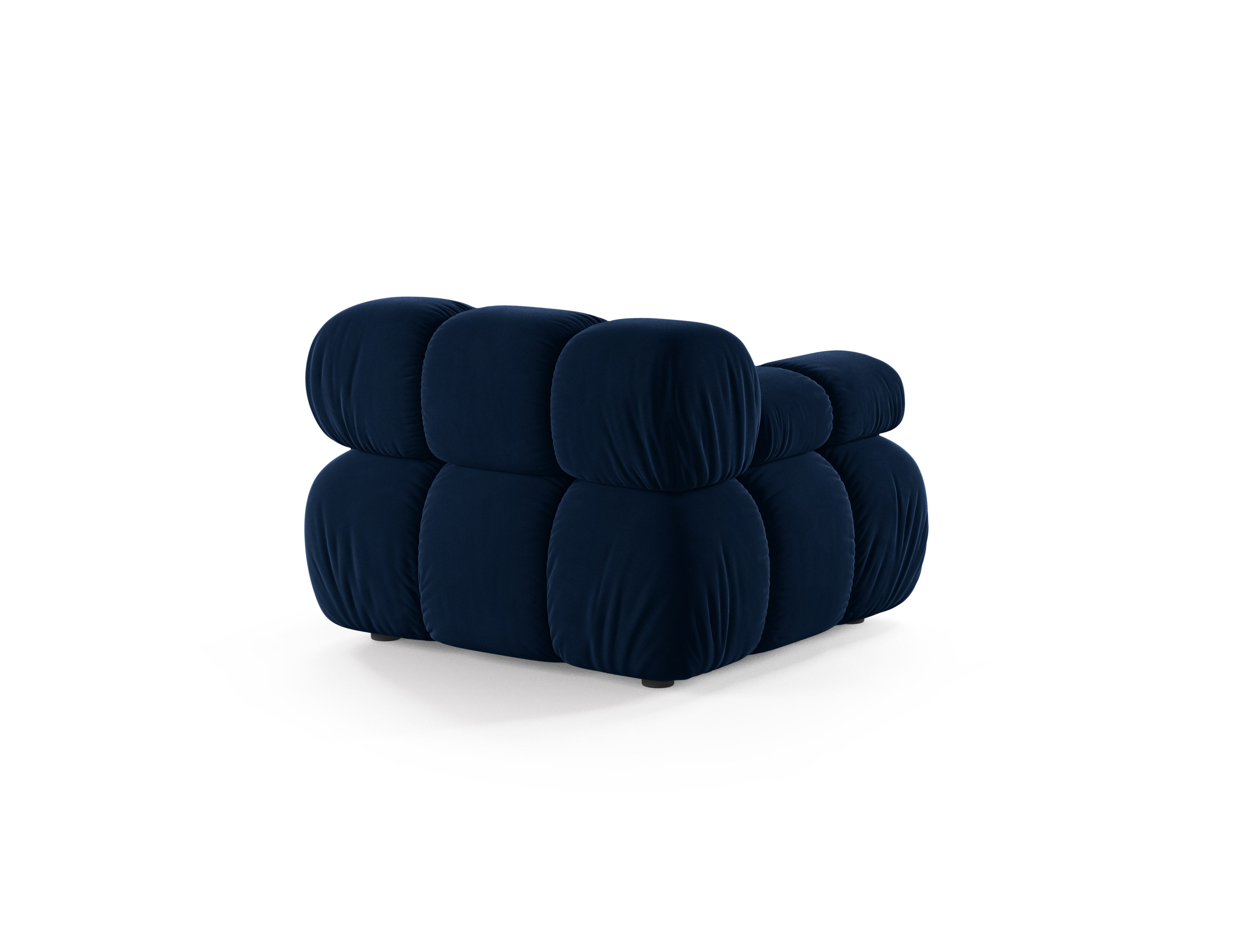 Modulares Samtsofa BELLIS - linkes Modul in königsblau