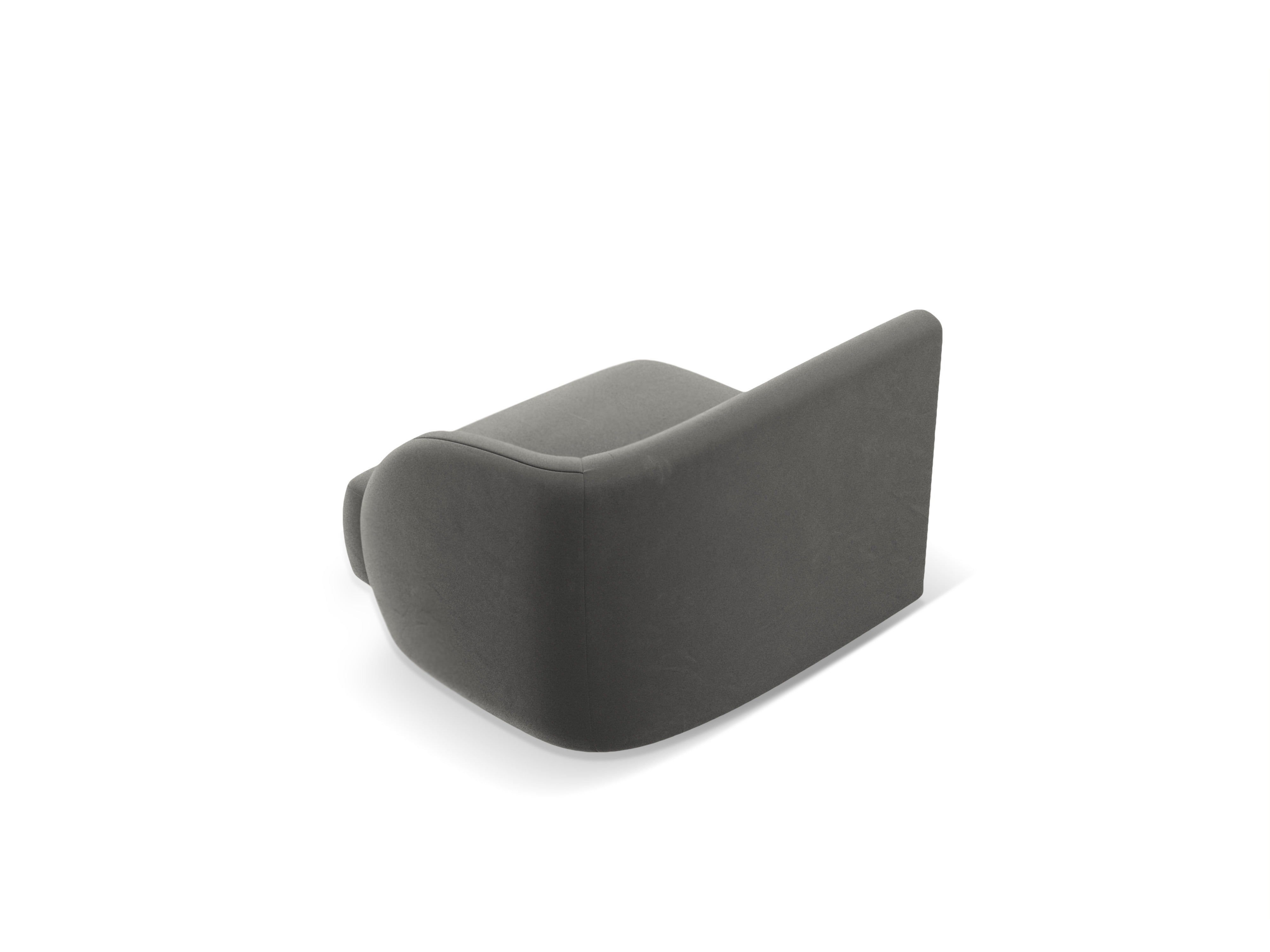 Velvet modular sofa MILEY - right-side module light gray