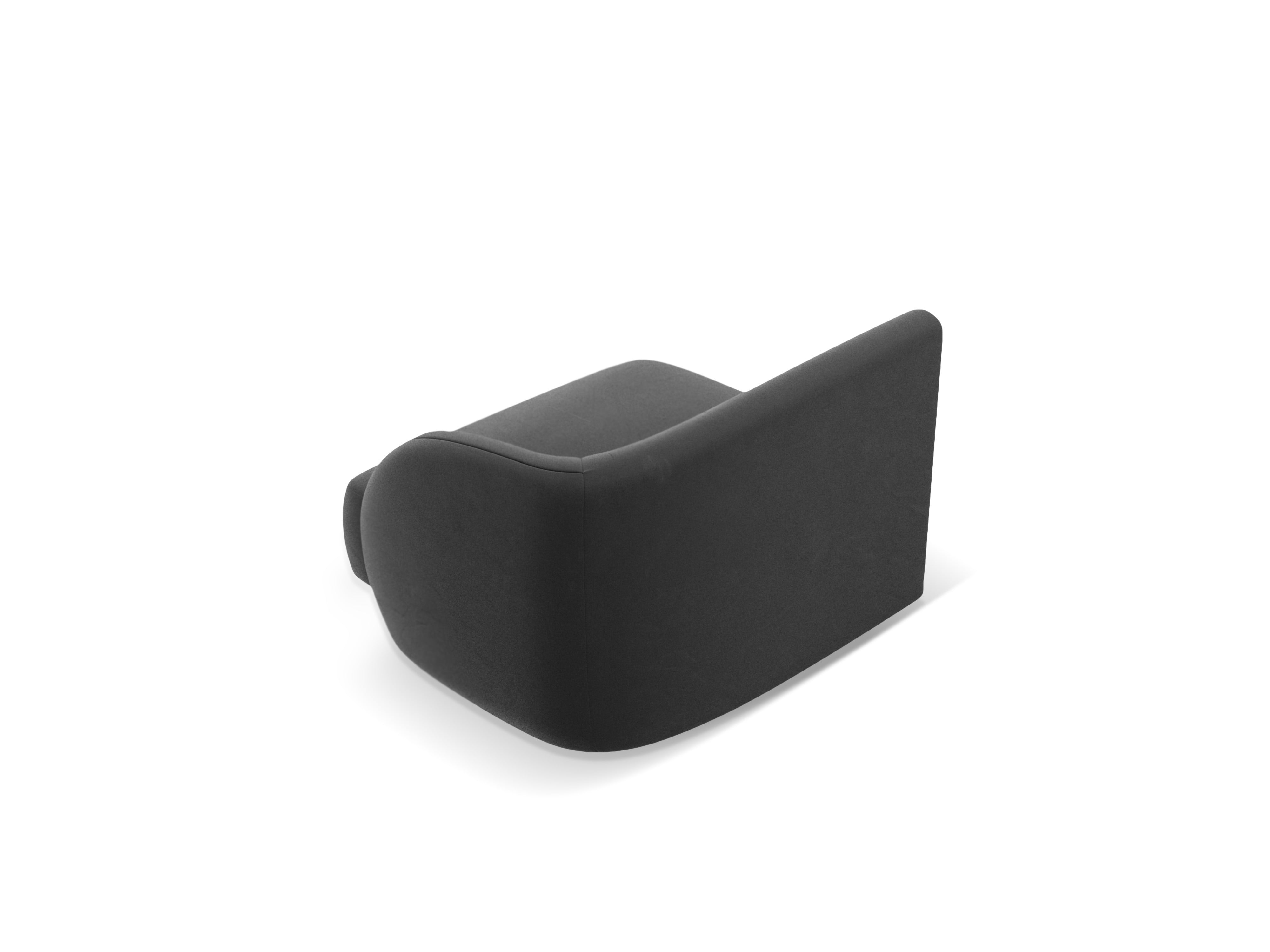 Velvet modular sofa MILEY - right-side module gray