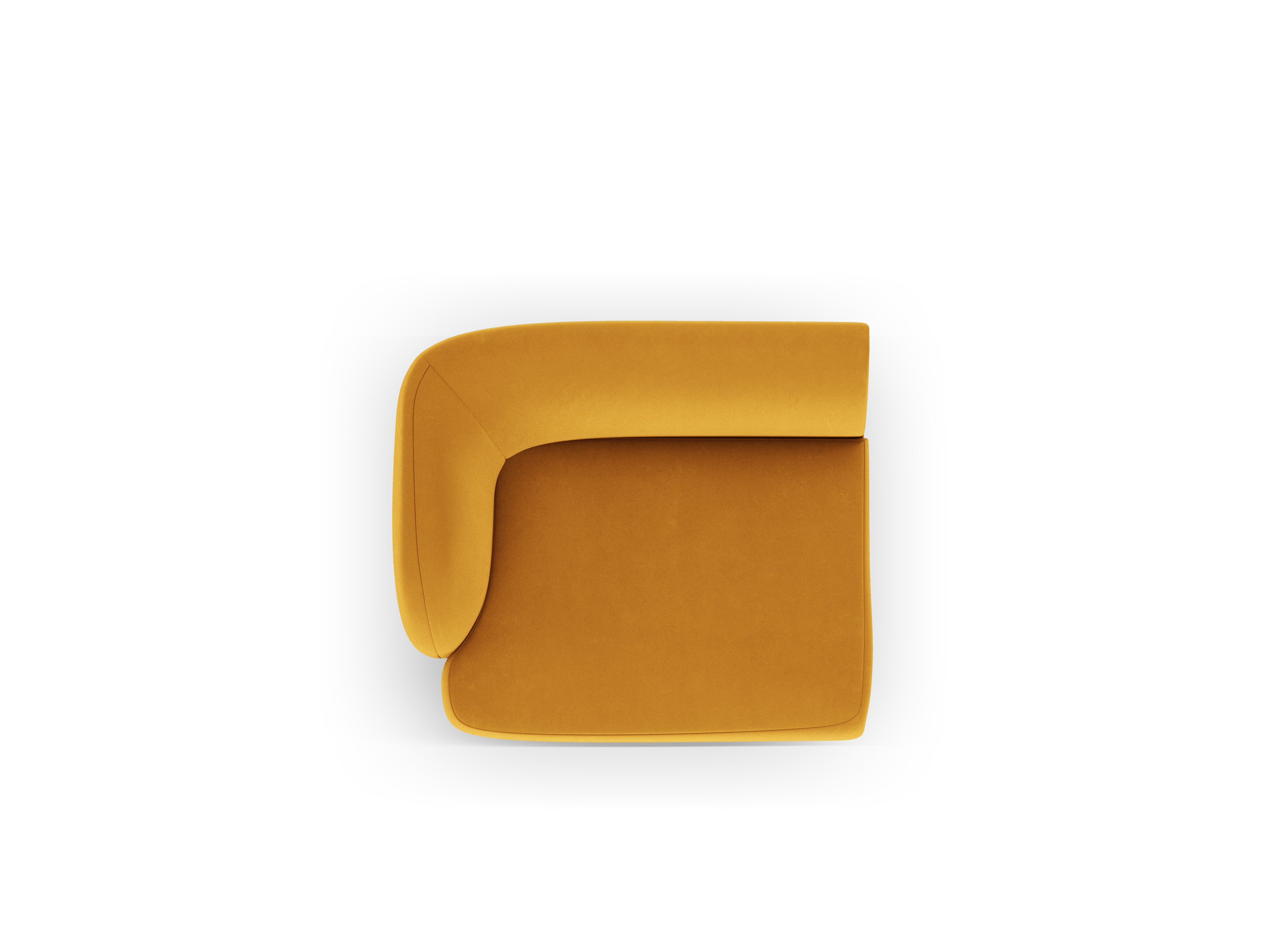 Velvet modular sofa MILEY - left-side module yellow