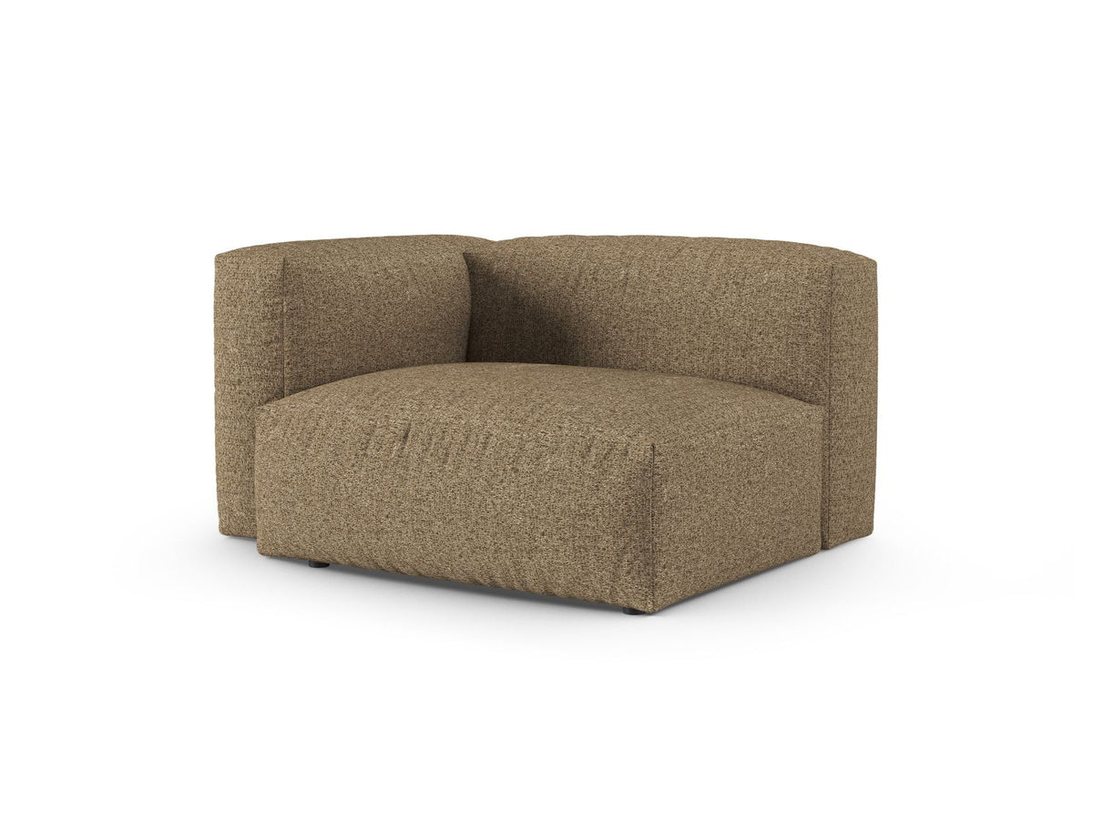 Moduł z lewym podłokietnikiem XL MARTINA cappuccino boucle – ujęcie boczne
