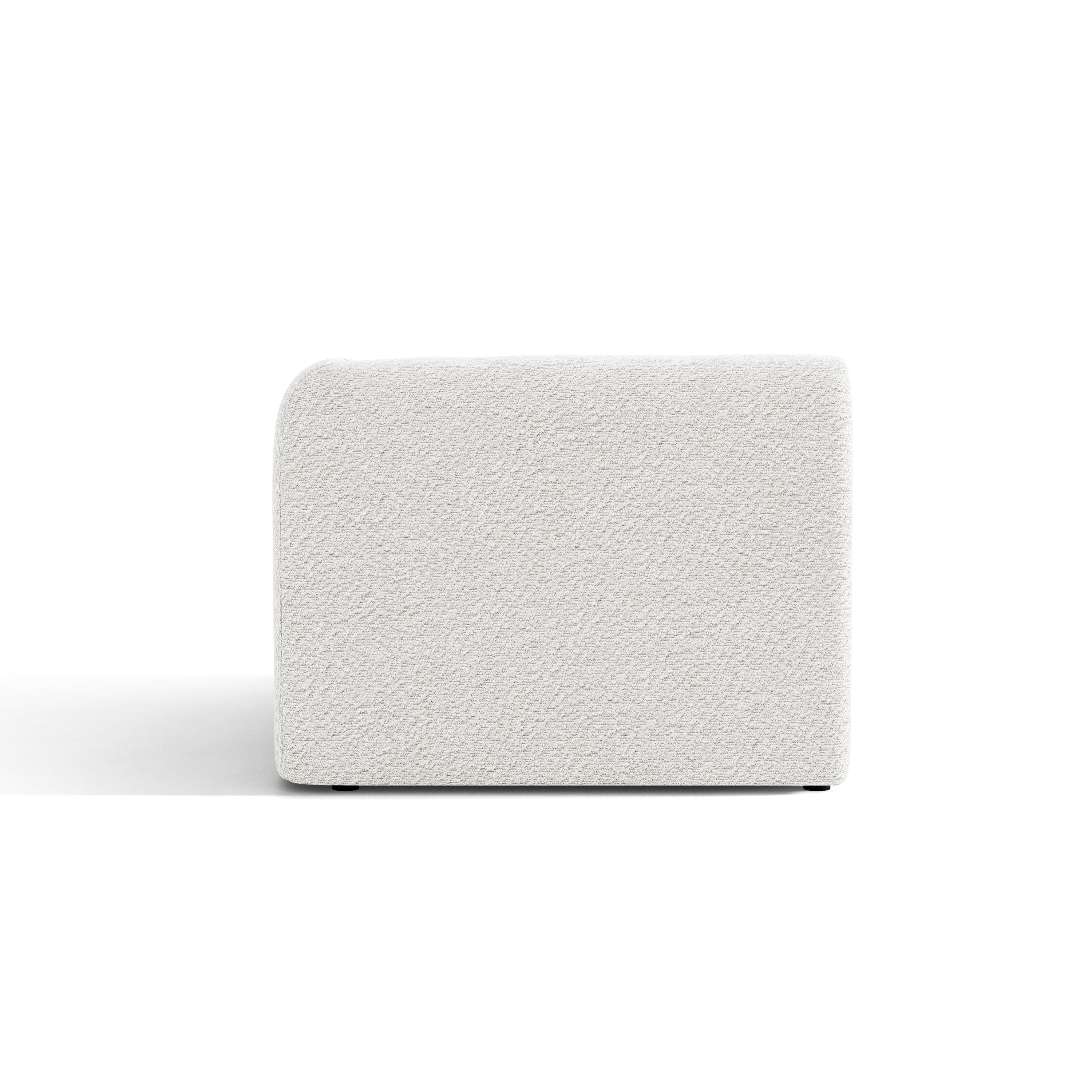 Modulares Sofa MILEY - rechter Modul in weißem Boucle