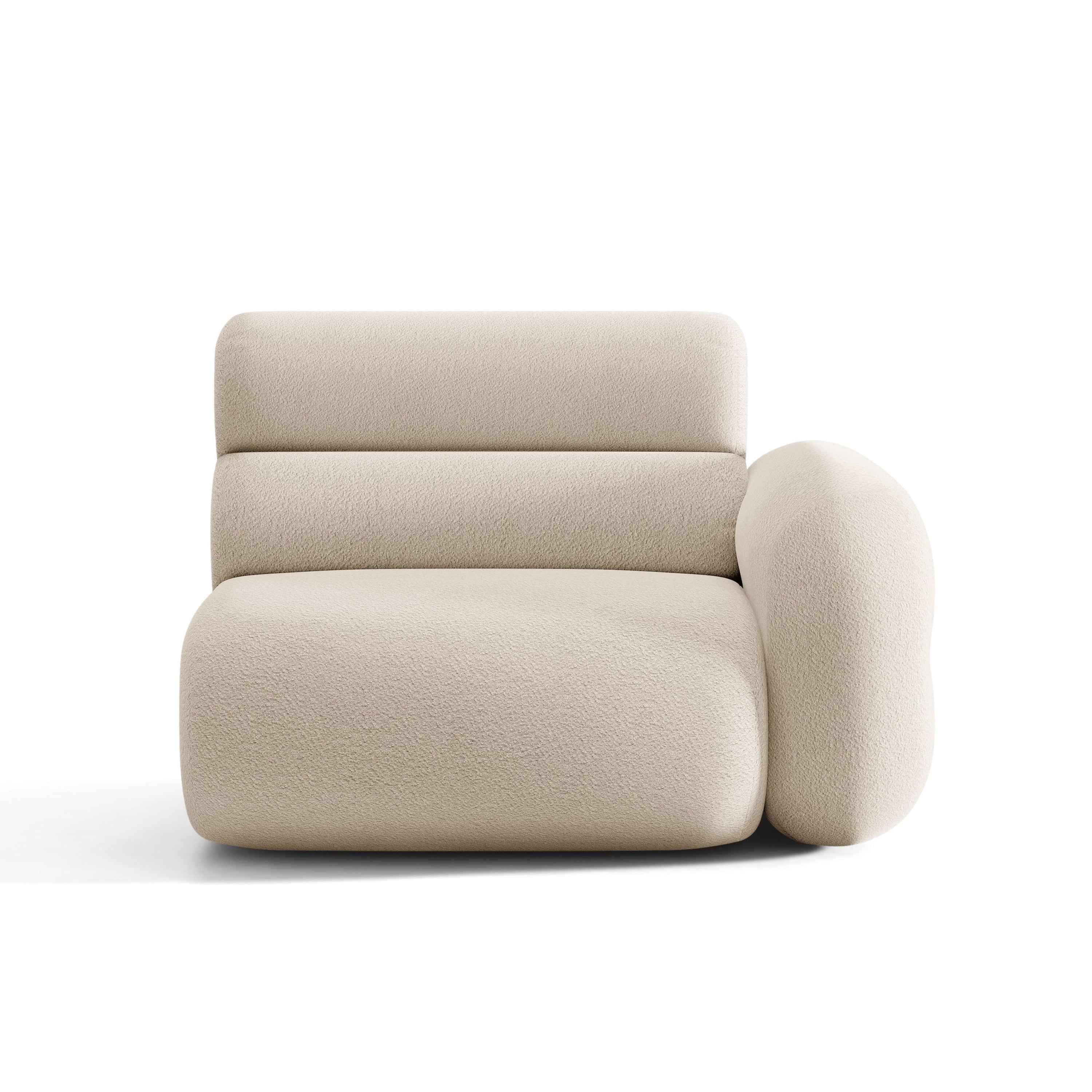 Modulares Sofa NEO - rechtes Modul in beigem Boucle