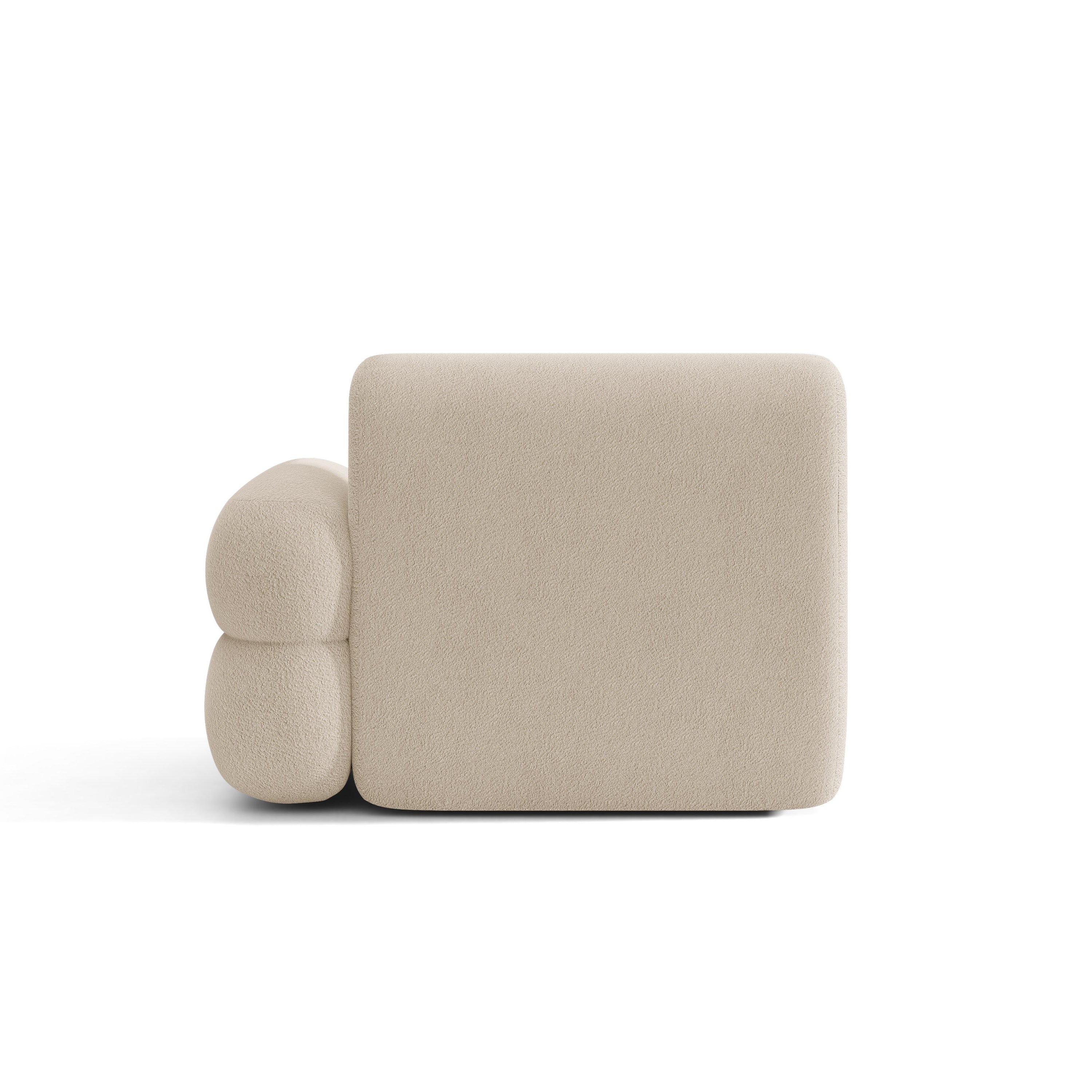 Modulares Sofa NEO - rechtes Modul in beigem Boucle