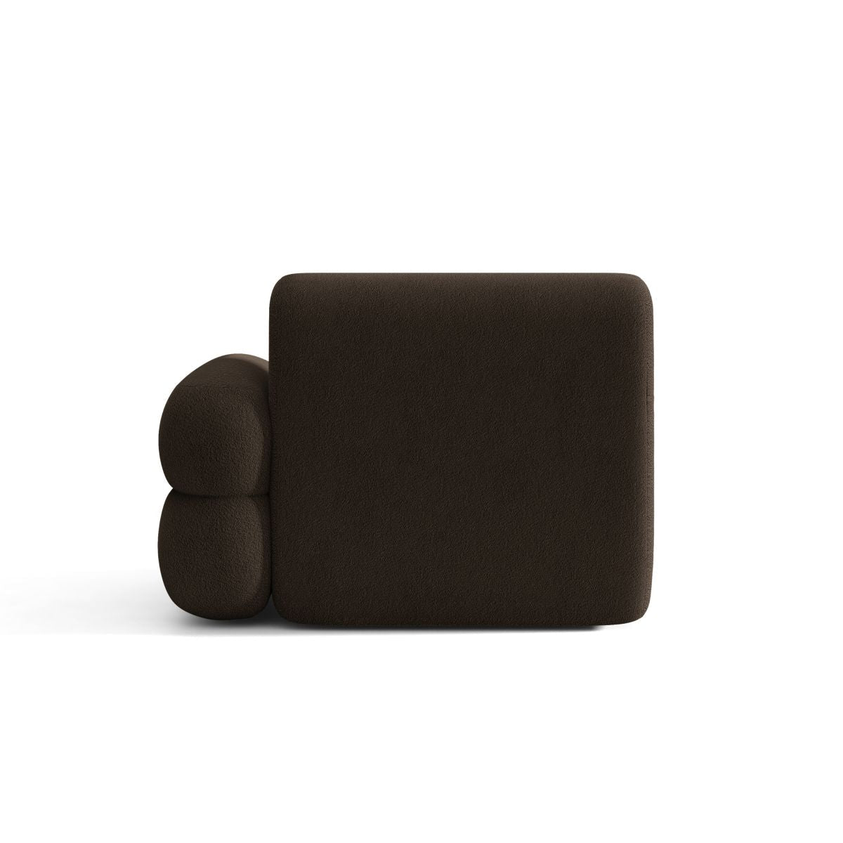 Modulares Sofa NEO - rechtes Modul in braunem Boucle