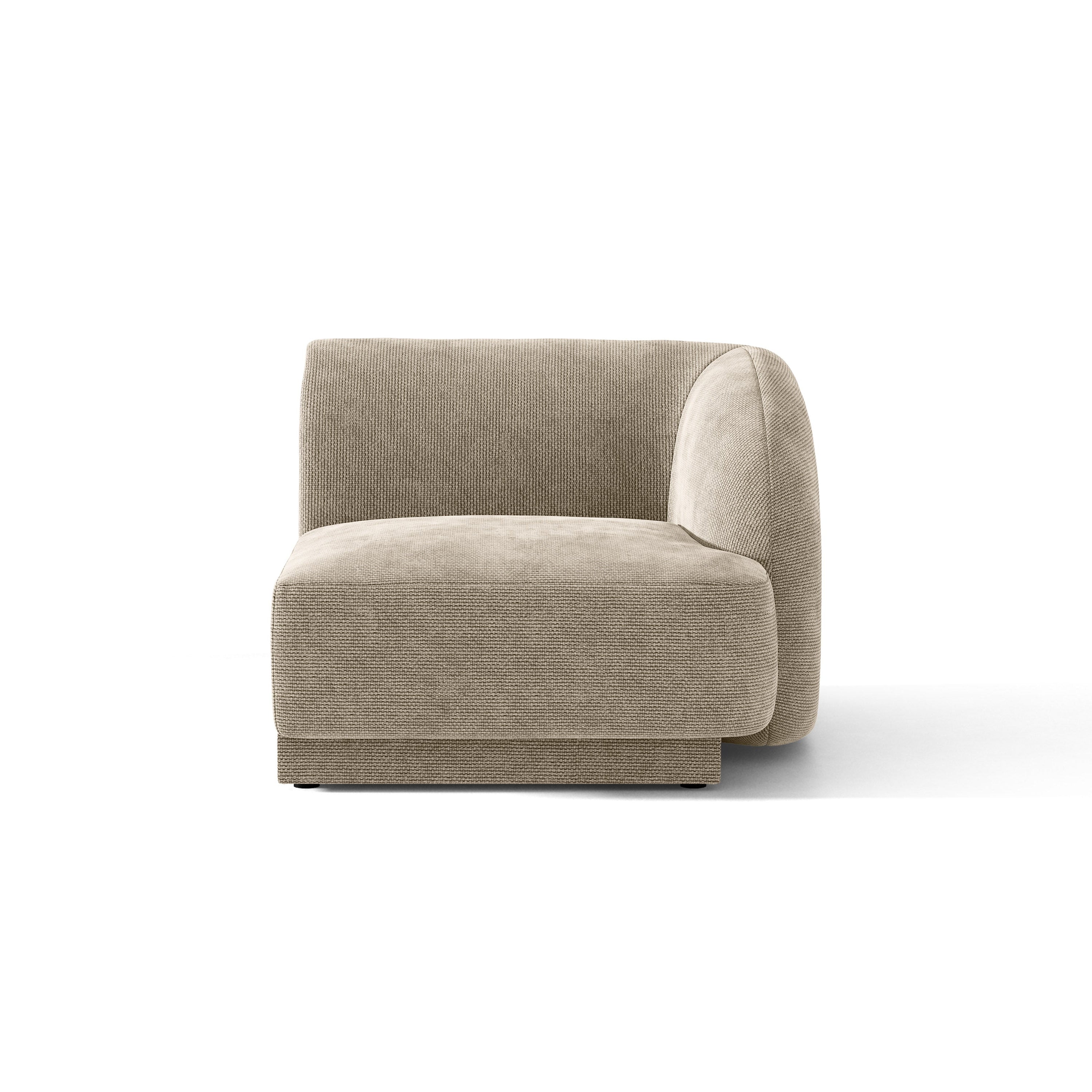 Modulsofa MILEY - rechte Modulkombination in seidigem beige Chenille